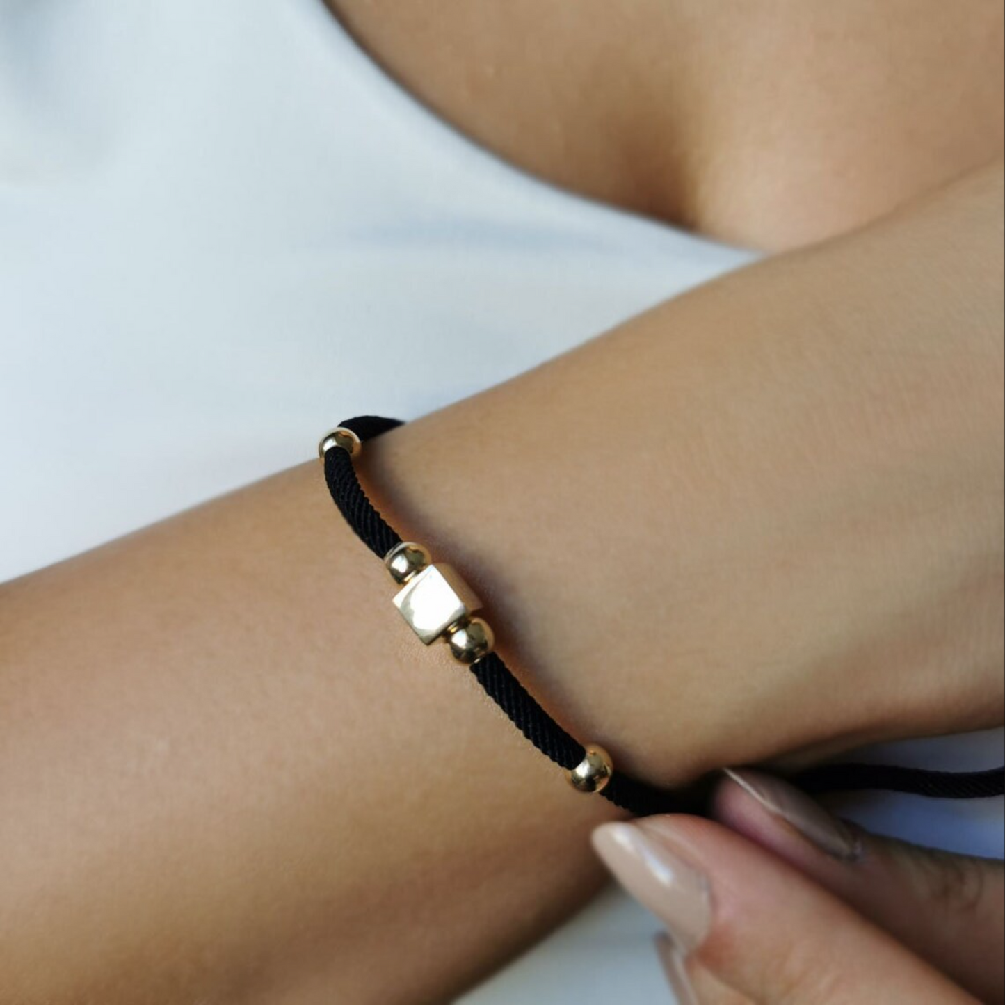 14K Gold Initial Bracelet For Him