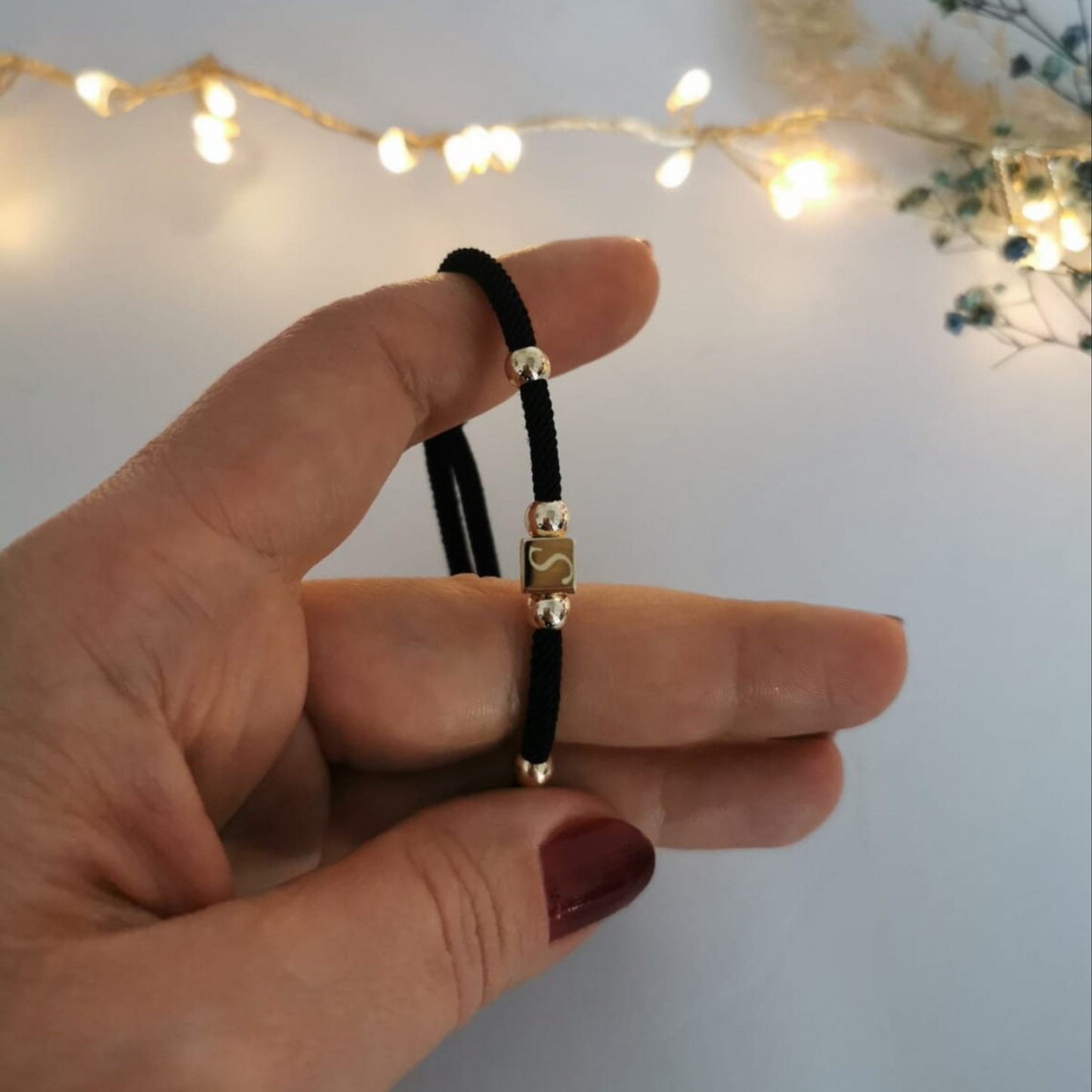 14K Gold Initial Bracelet For Him