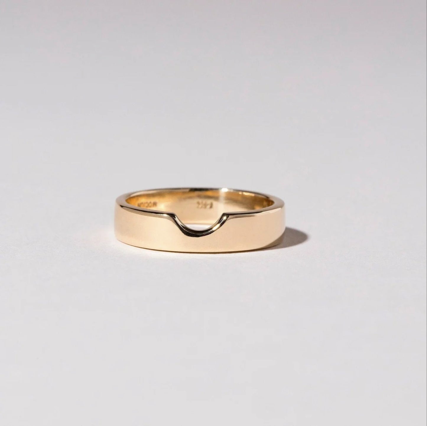 Gold Half Moon 18K Ring