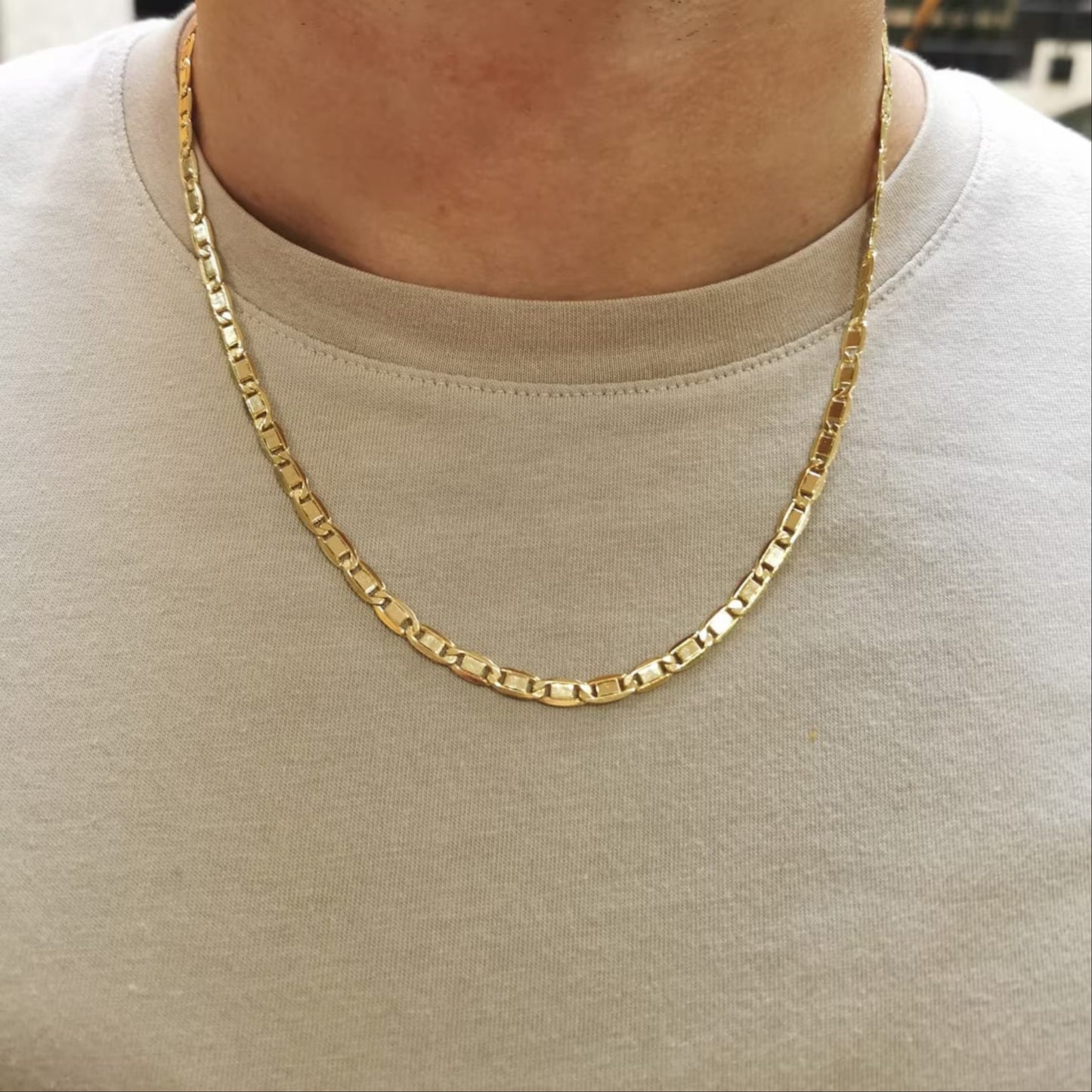 Real 14k Gold Link Chain For Men