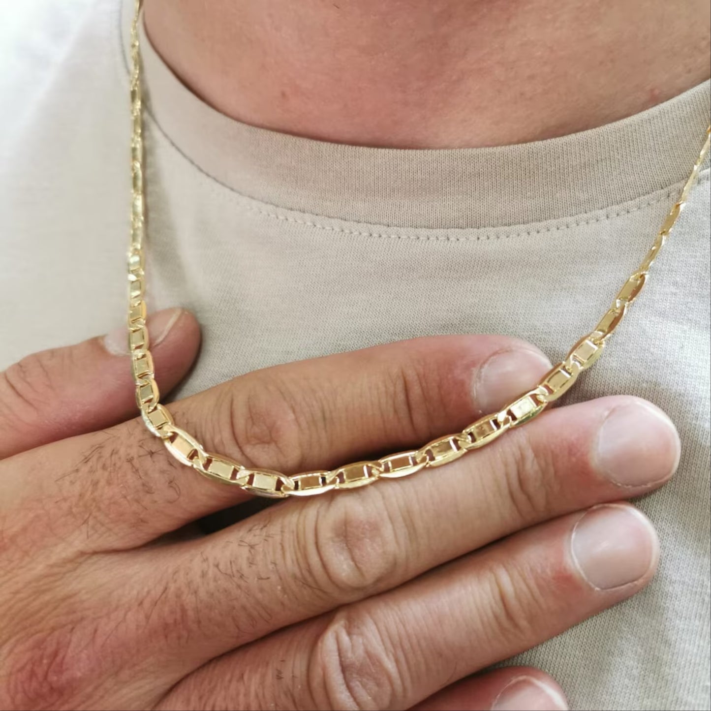 Real 14k Gold Link Chain For Men