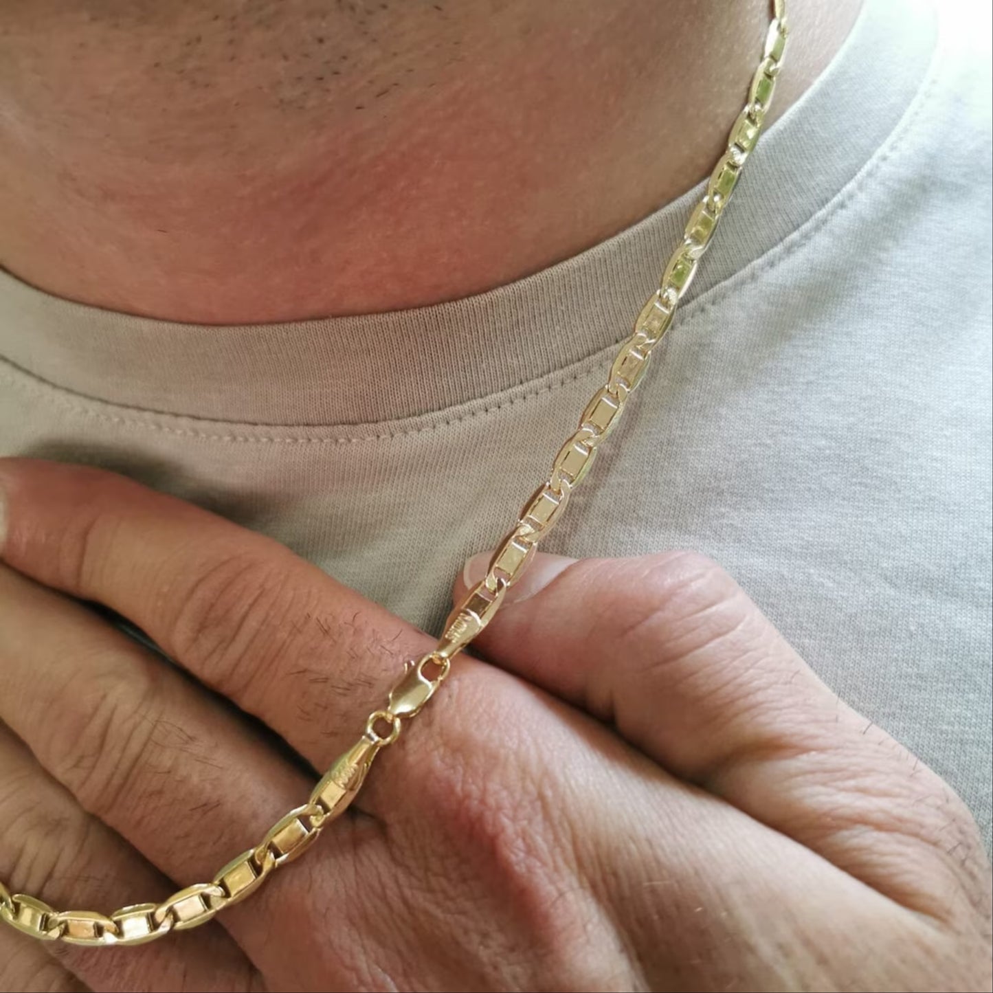 Real 14k Gold Link Chain For Men