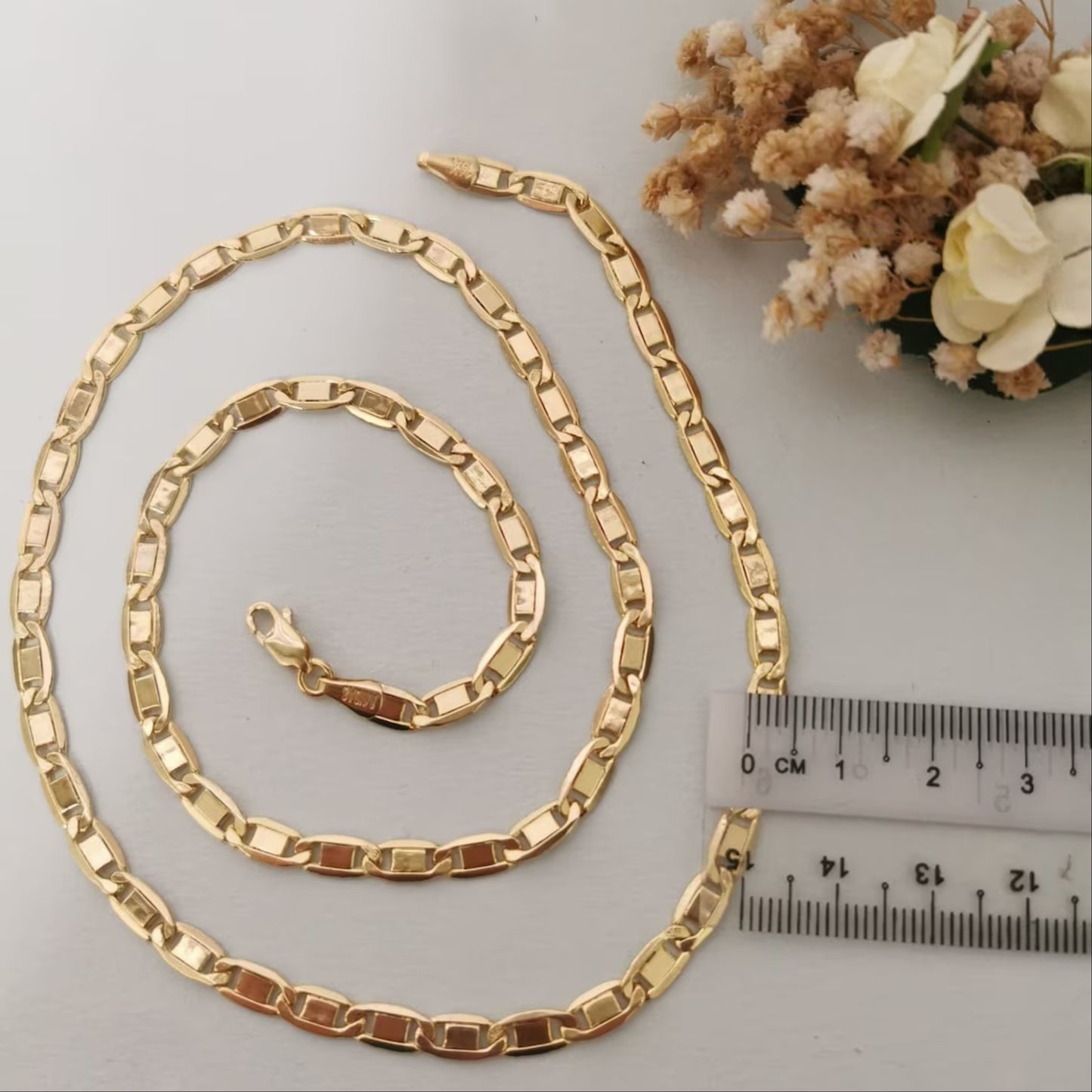 Real 14k Gold Link Chain For Men