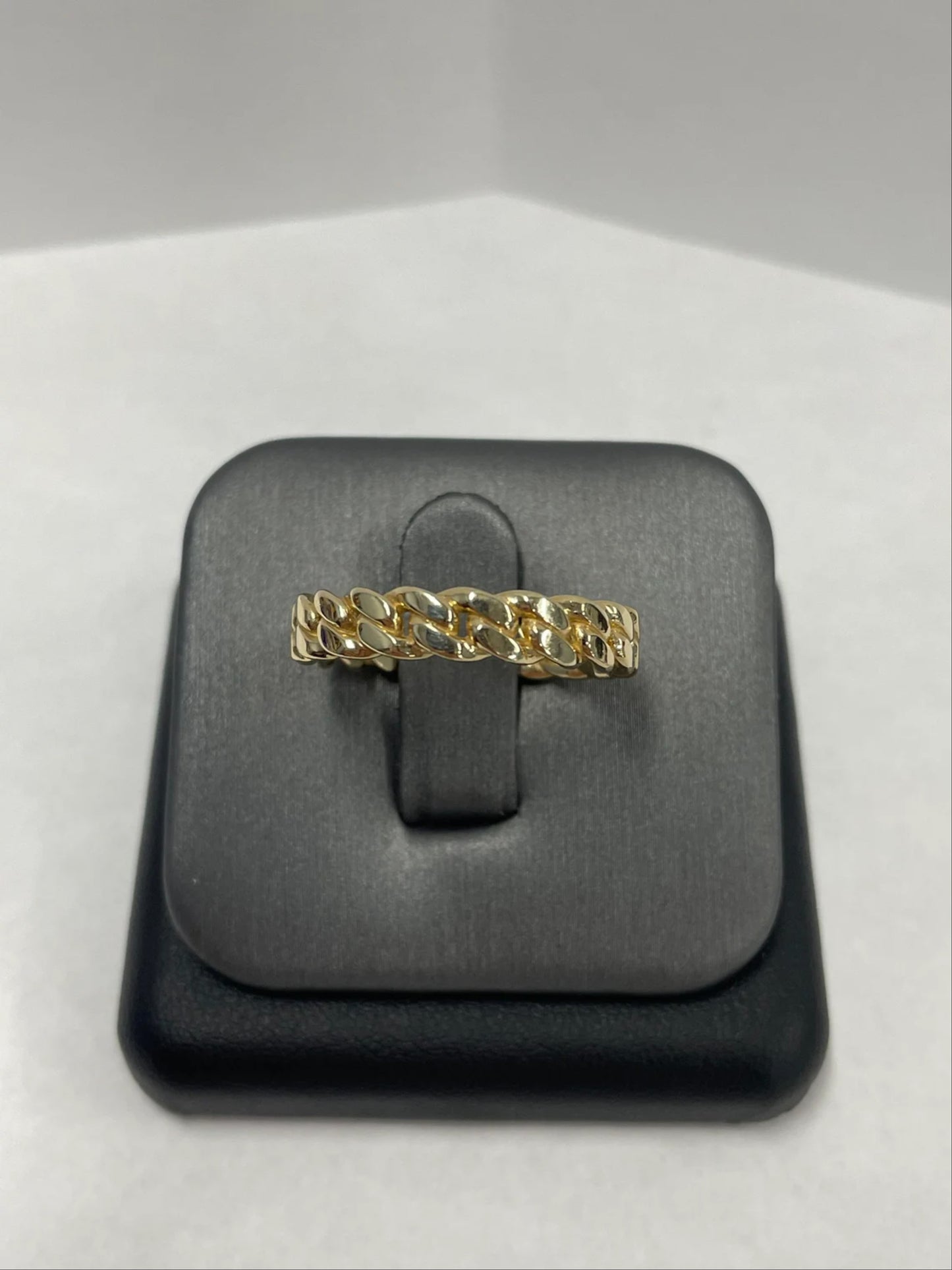 cuban link ring 14k gold