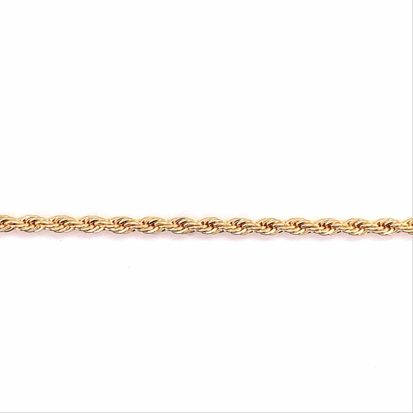 14k Gold Rope Chain Bracelet Men
