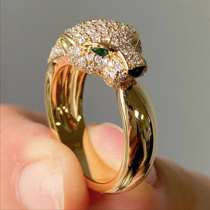 Diamond Border Five Stone Wedding Band in 14K two-tone gold.