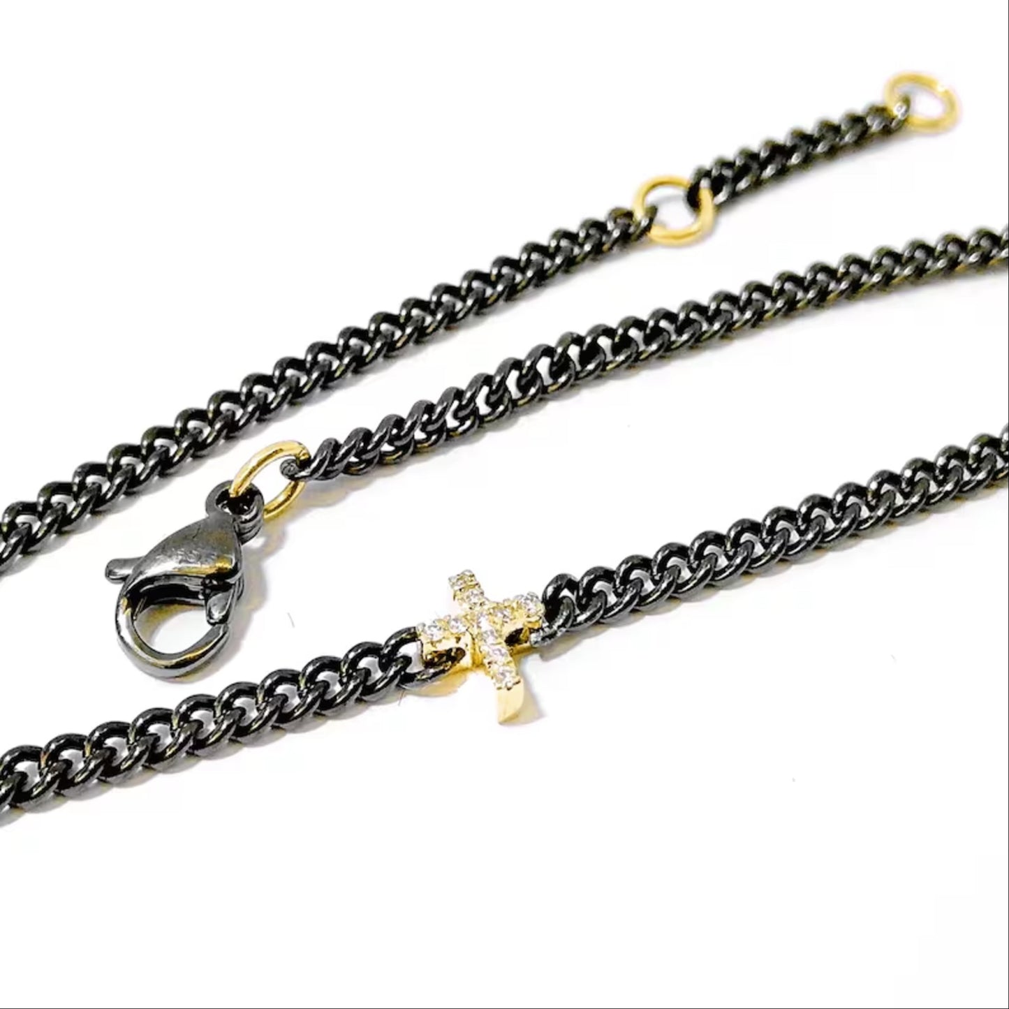 Kreuzarmband aus 18 Karat Gold für Herren