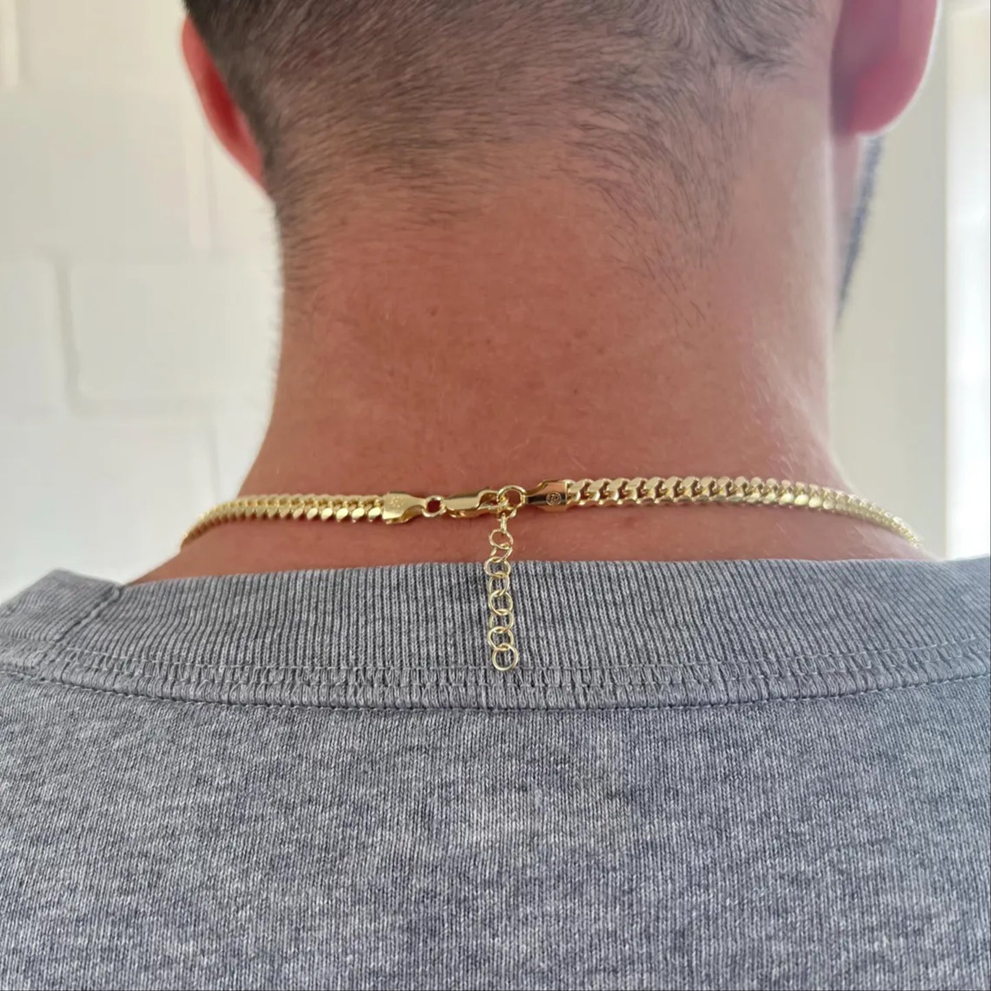 14K Cuban Curb Link Chain Men CU6J