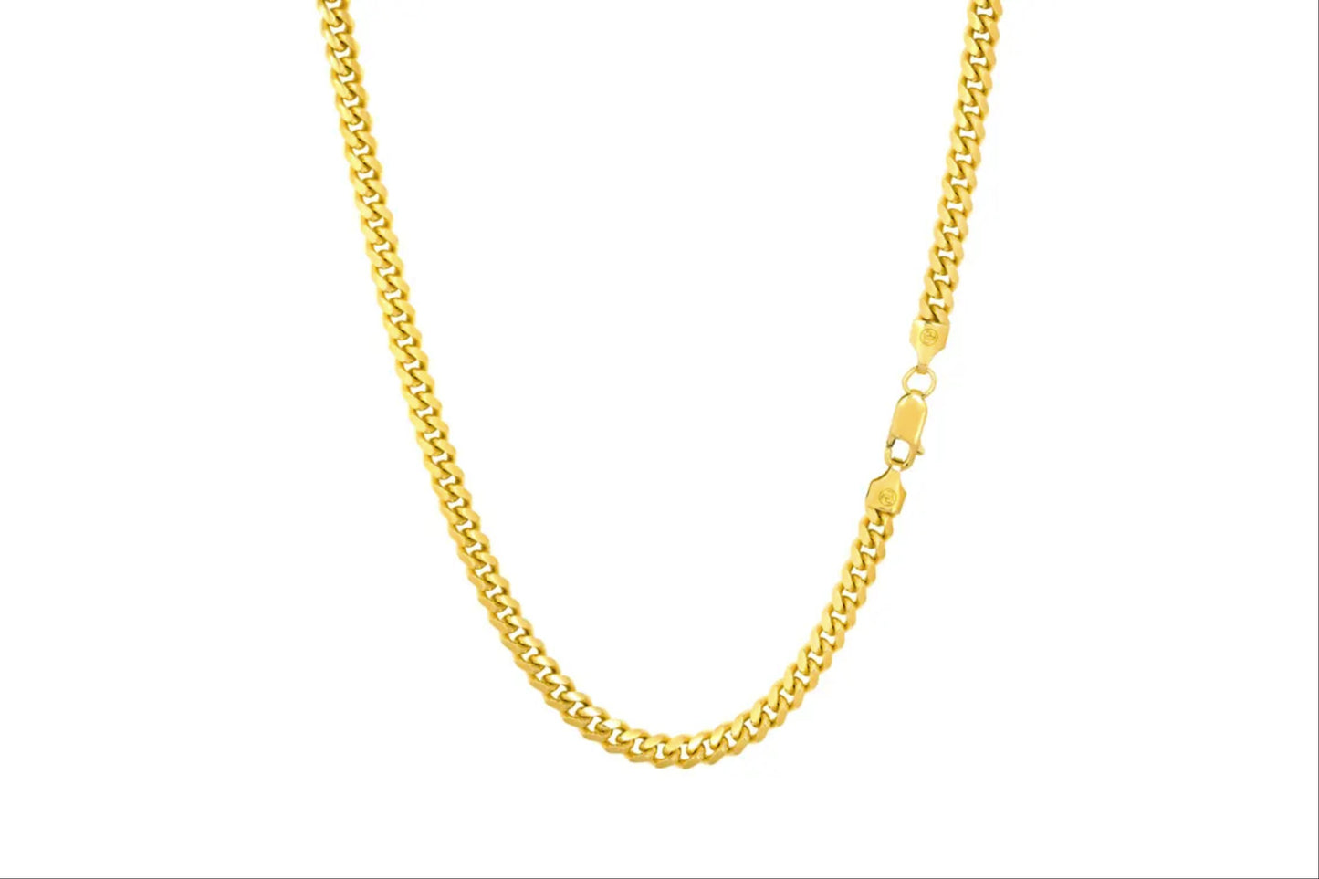 14K Cuban Curb Link Chain Men CU6J