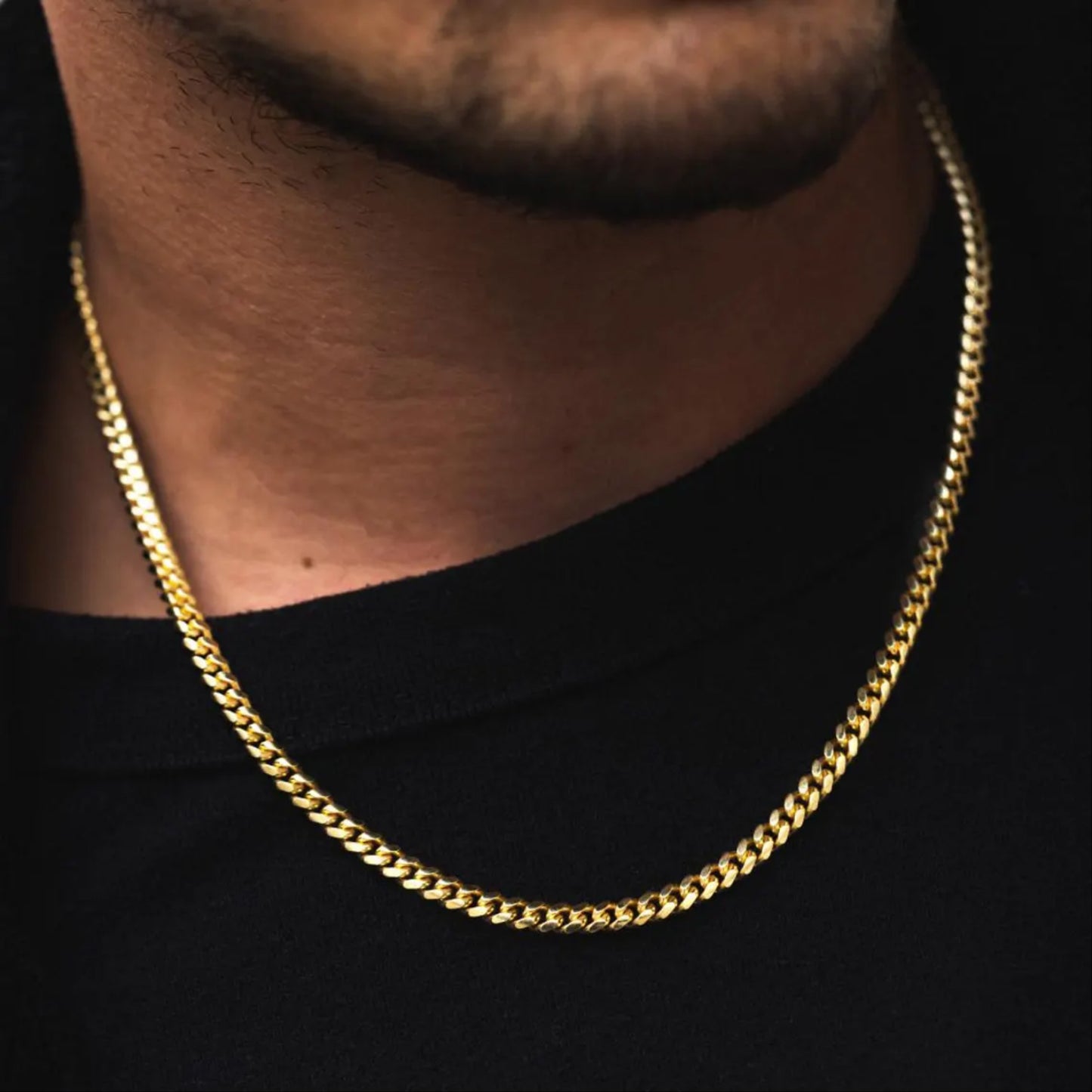 14K Cuban Curb Link Chain Men CU6J