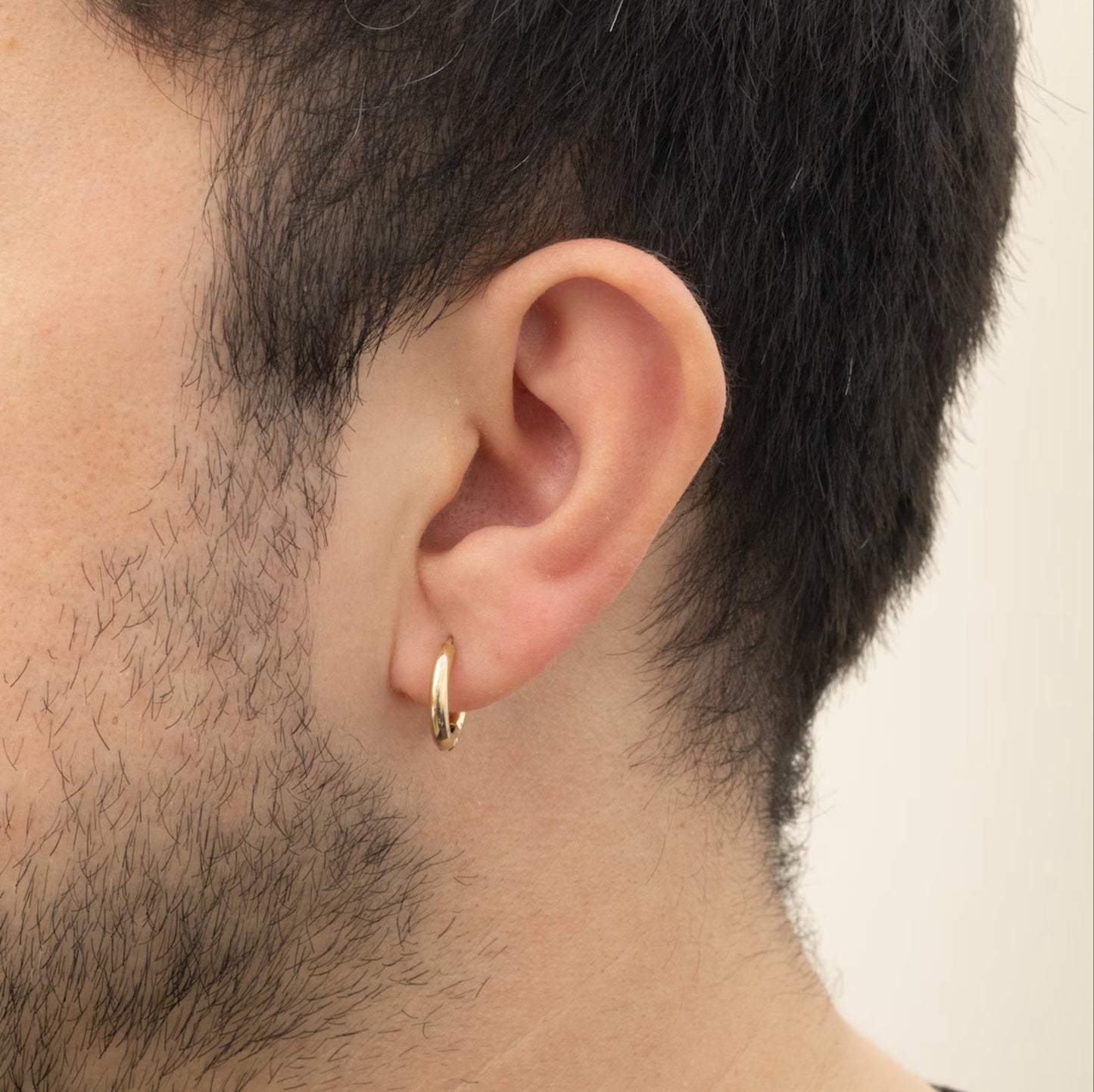18k Gold Hoop Men