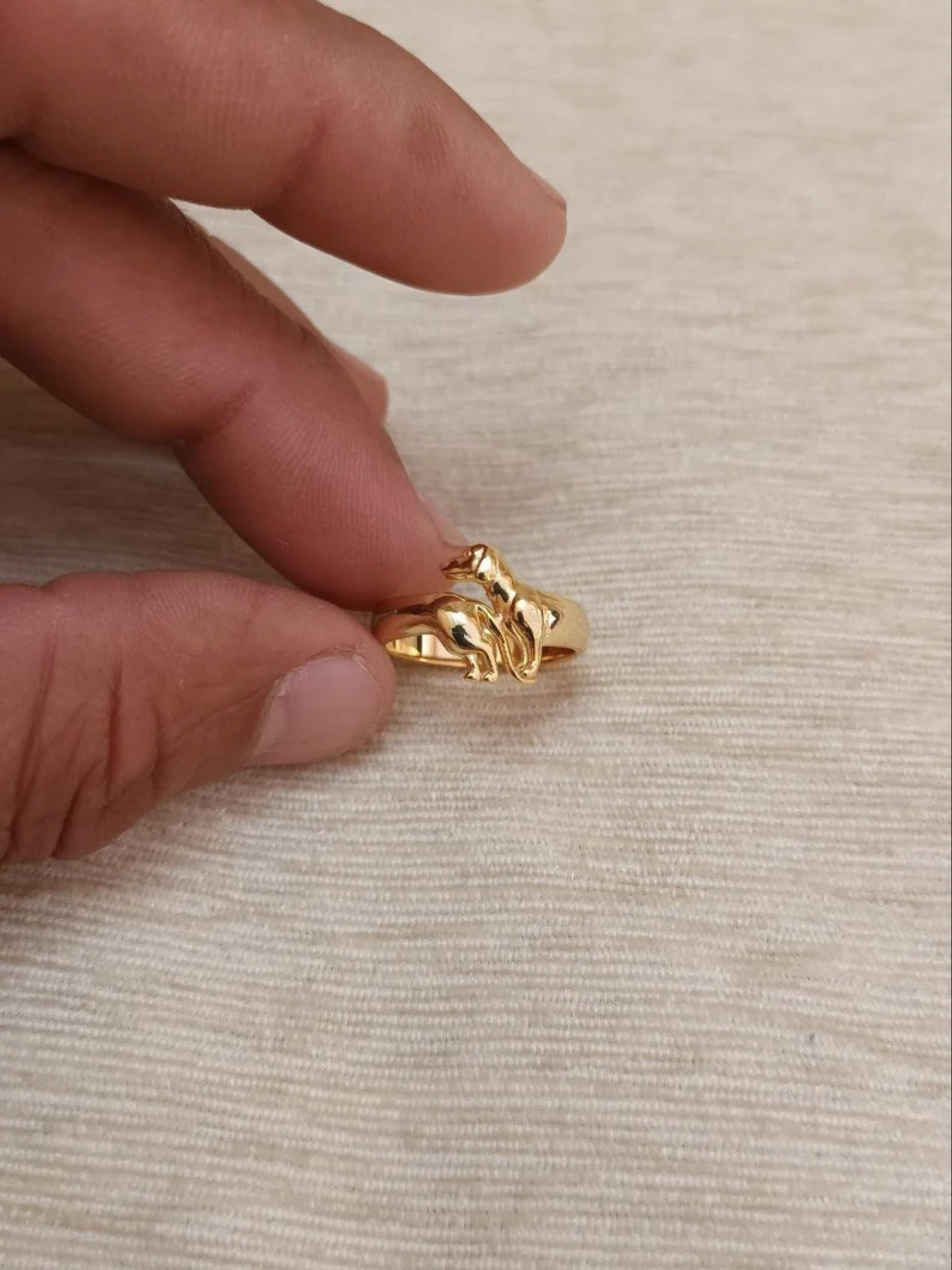 14k gold Dachshund Dog Ring