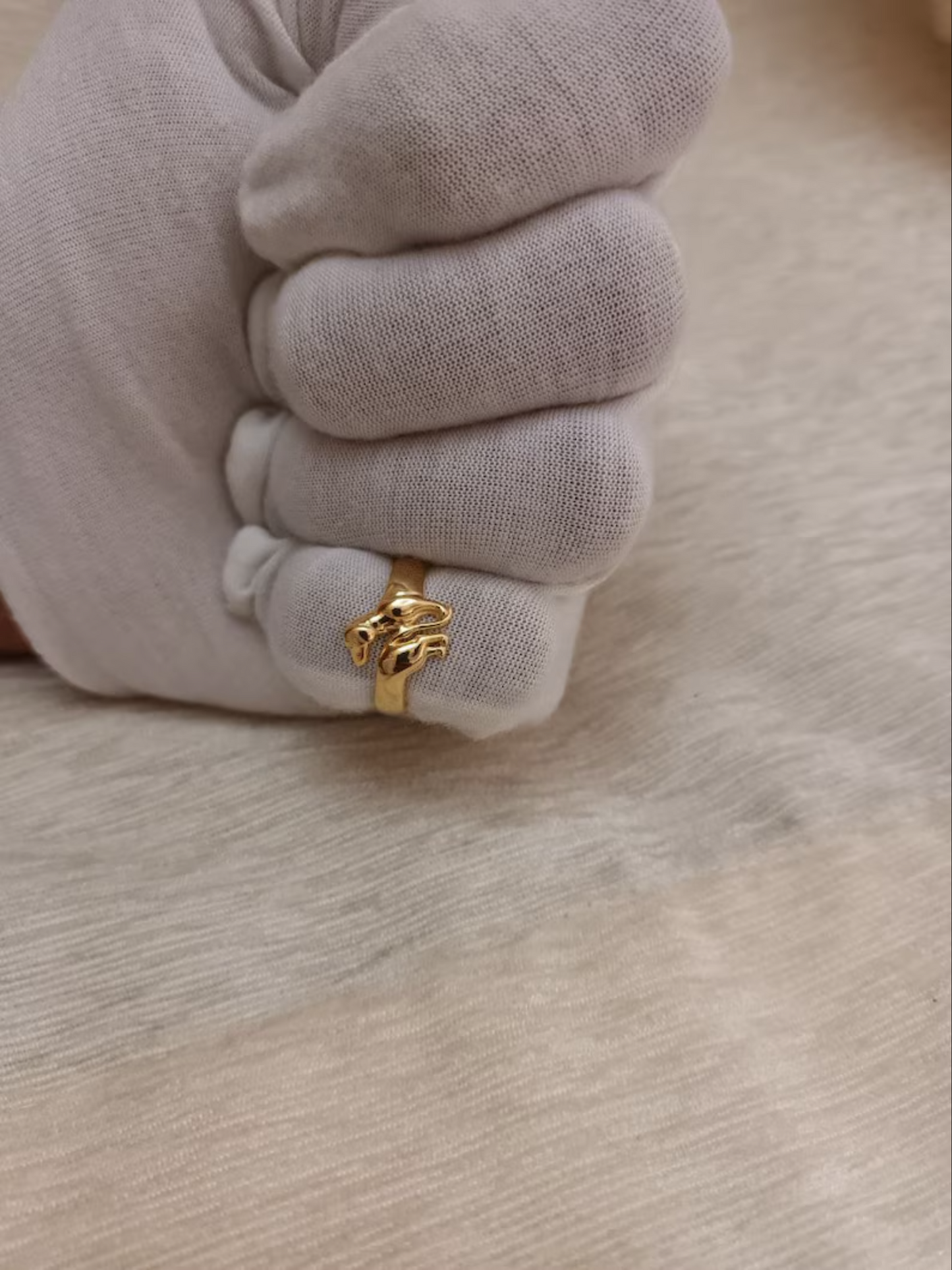 14k gold Dachshund Dog Ring