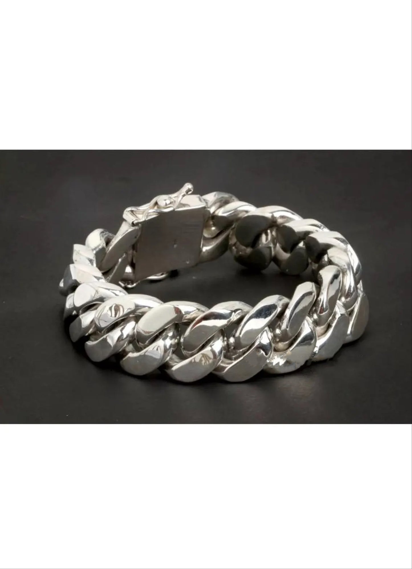 8.5_ 266g Heavy Biker Chunky Cuban Curb Chain bracelet