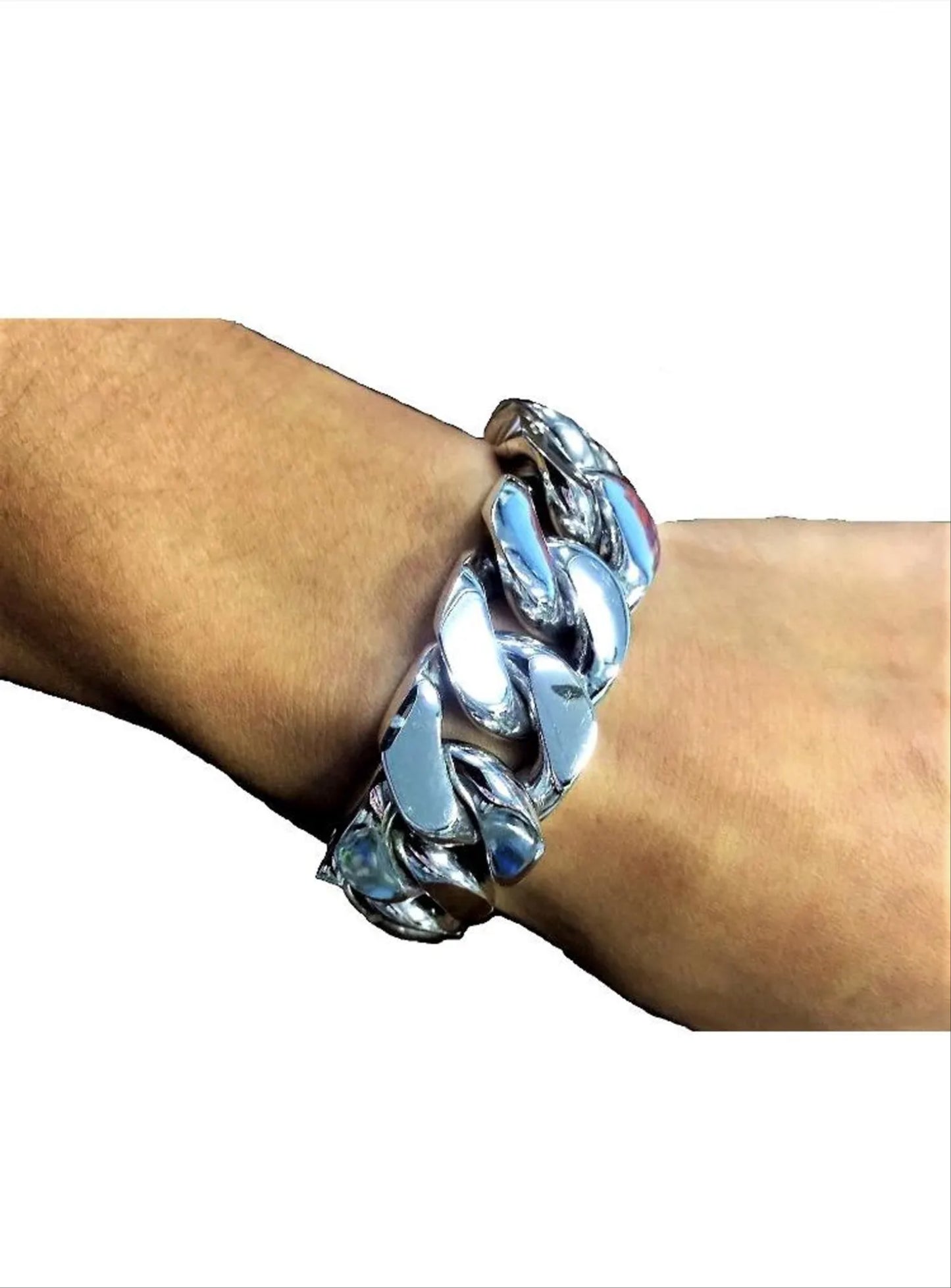 8.5_ 266g Heavy Biker Chunky Cuban Curb Chain bracelet
