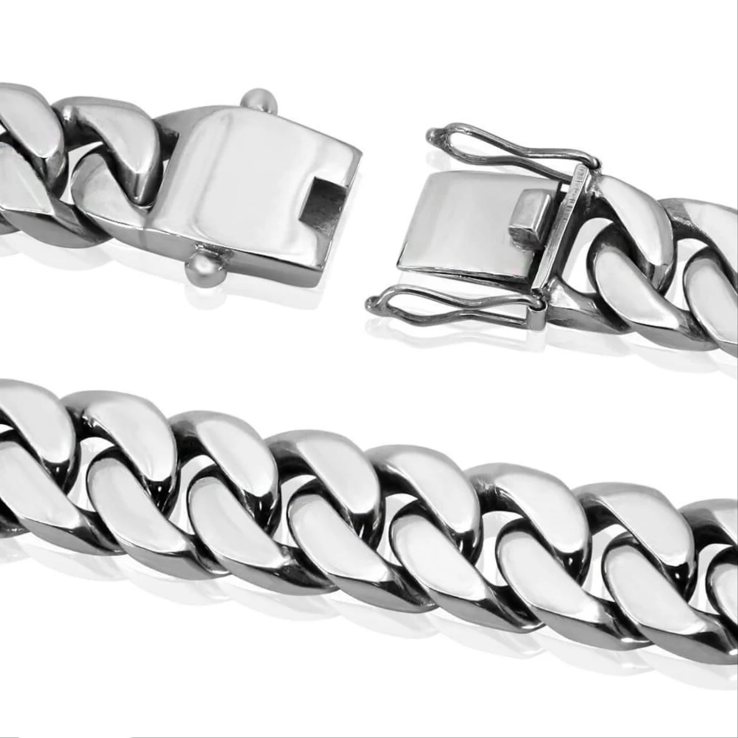9" 120g Men's Heavy Biker Cuban Curb Chain Link Bracelet