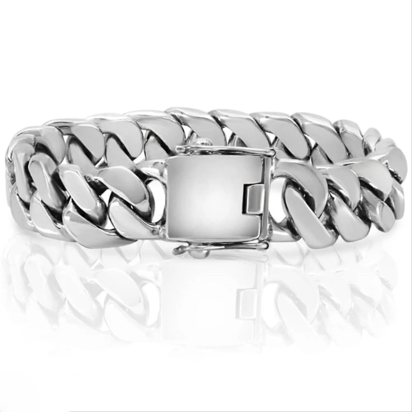 9" 120g Men's Heavy Biker Cuban Curb Chain Link Bracelet