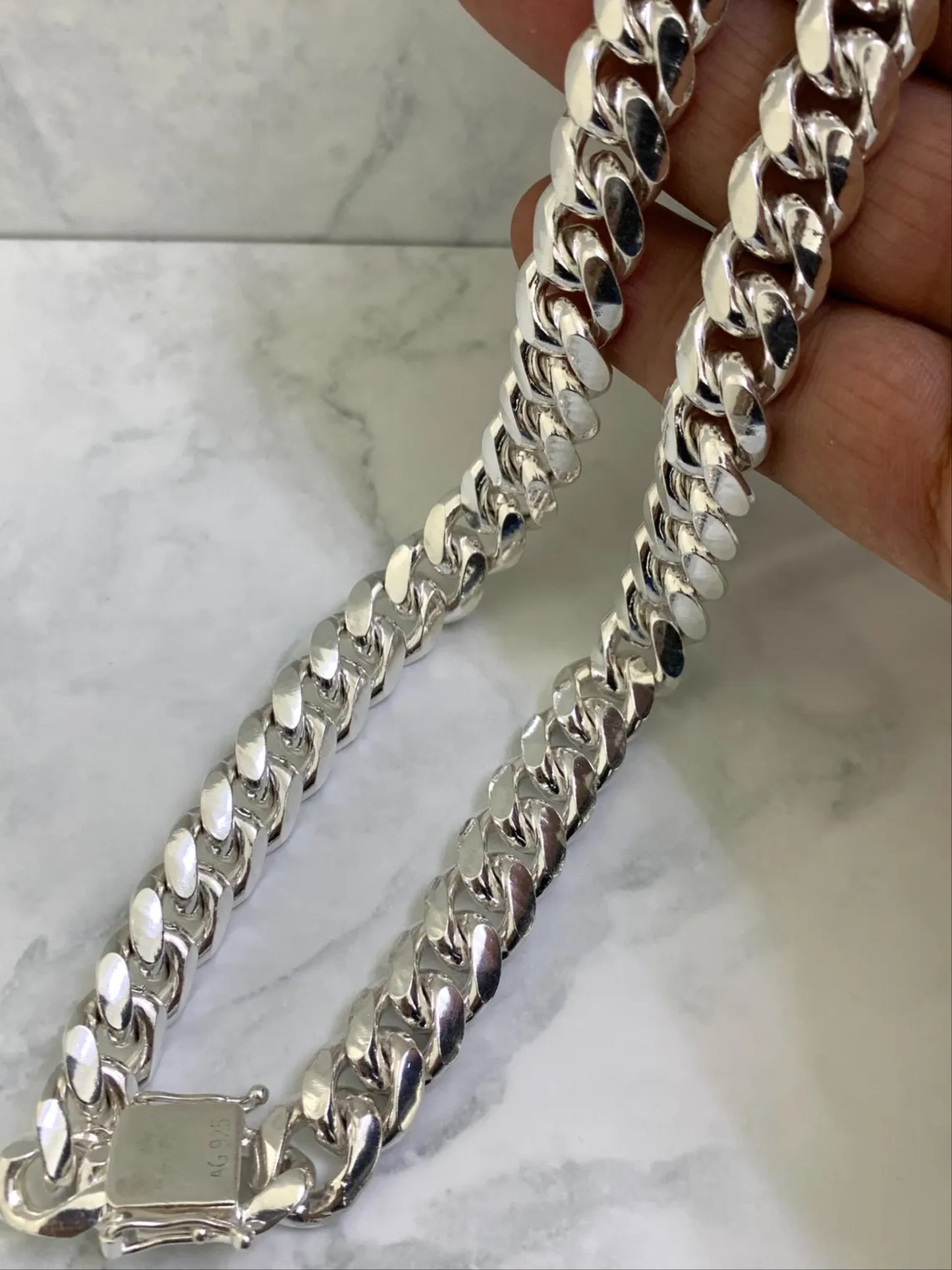 Real 925 Sterling Silver Heavy Chain Men's