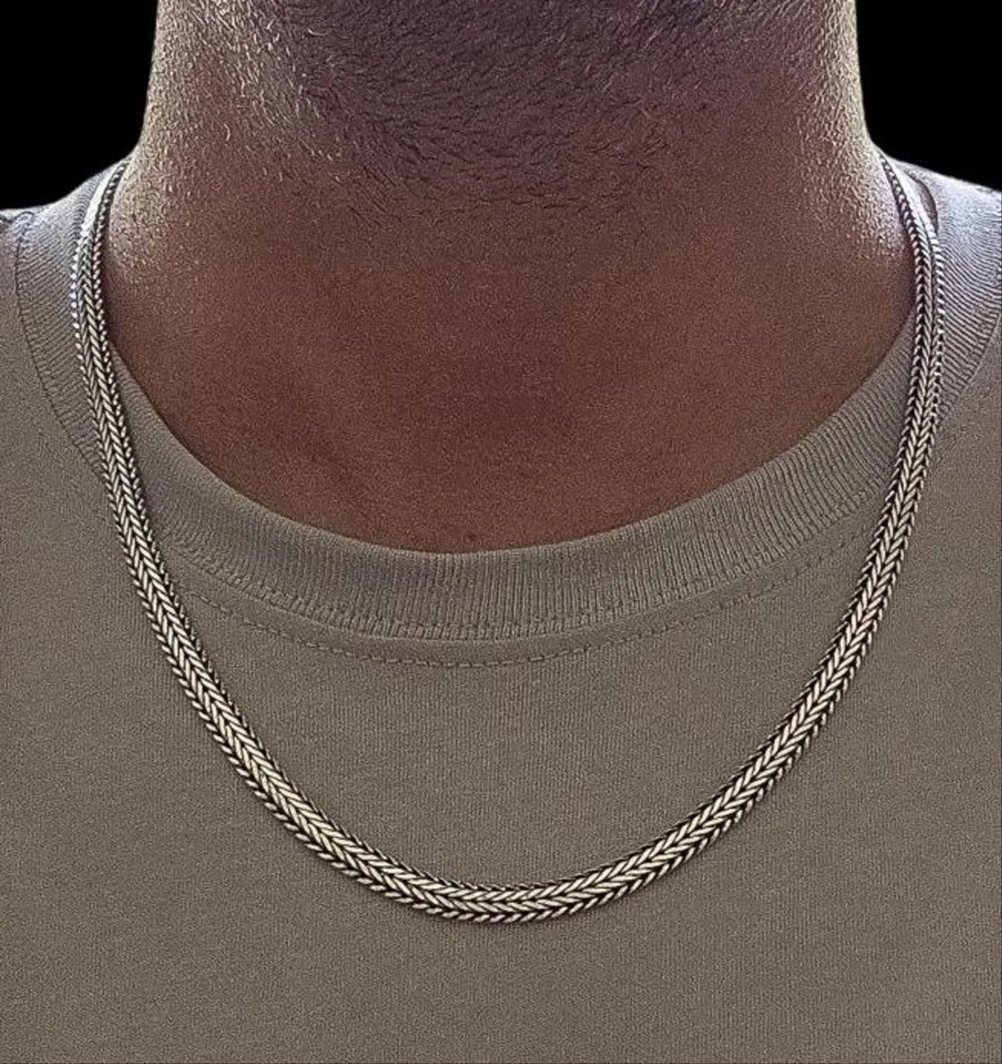 925 Sterling Silver Snake Chain Men