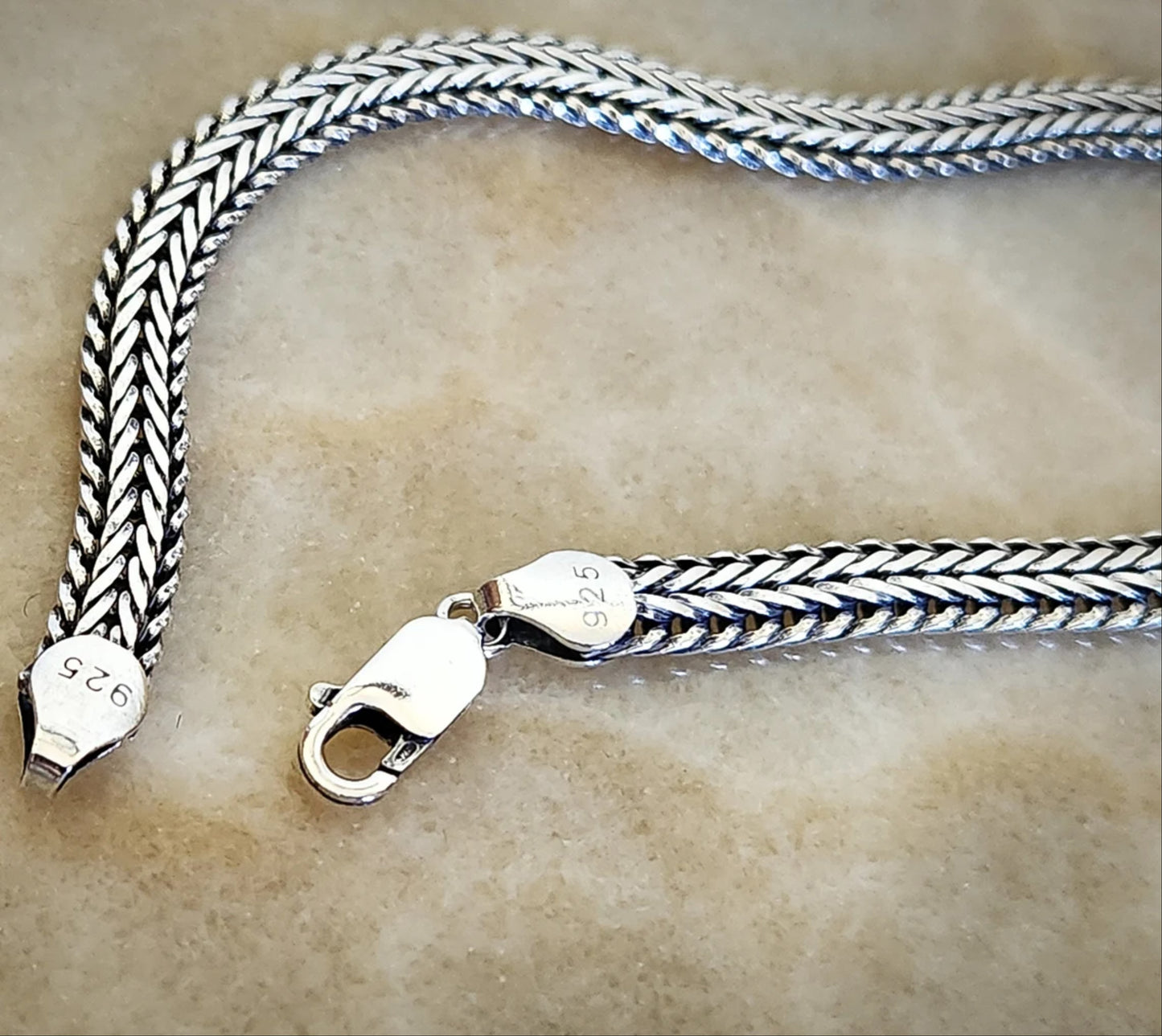 925 Sterling Silver Snake Chain Men