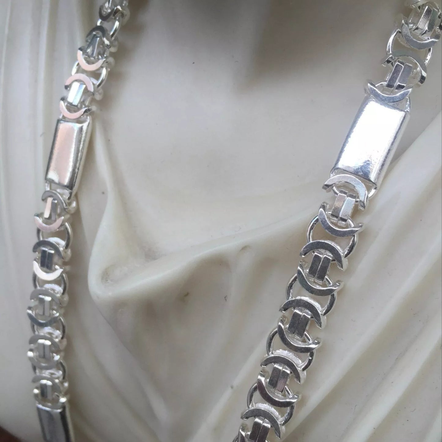 925 silver custom chain necklace 15mm