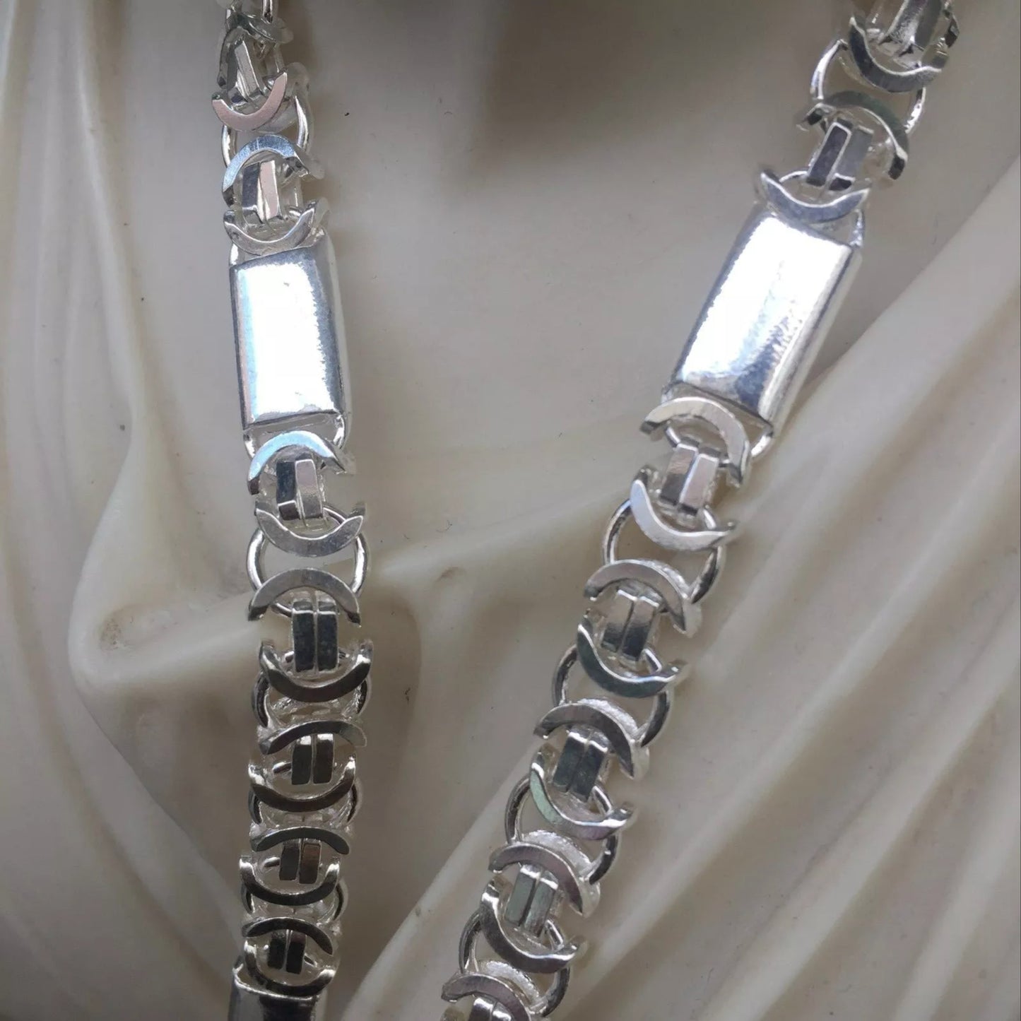 925 silver custom chain necklace 15mm