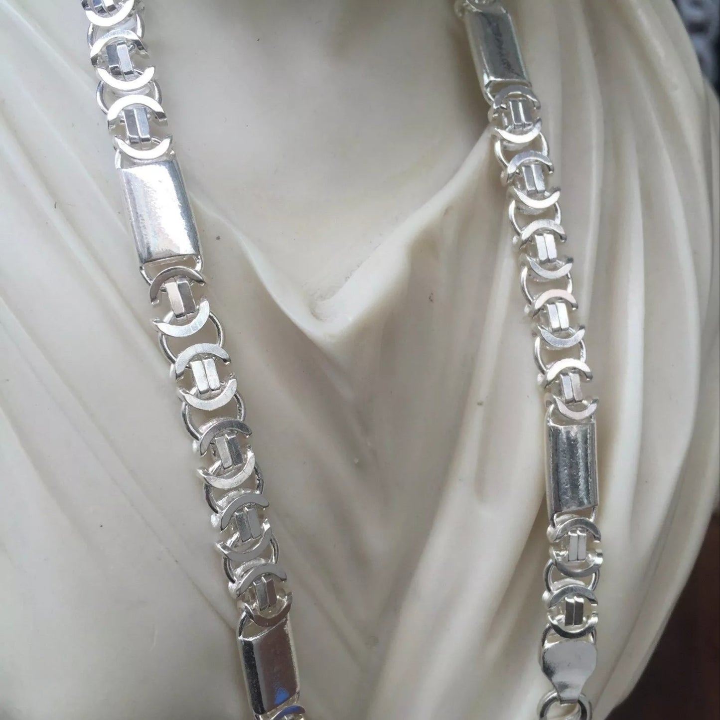 925 silver custom chain necklace 15mm