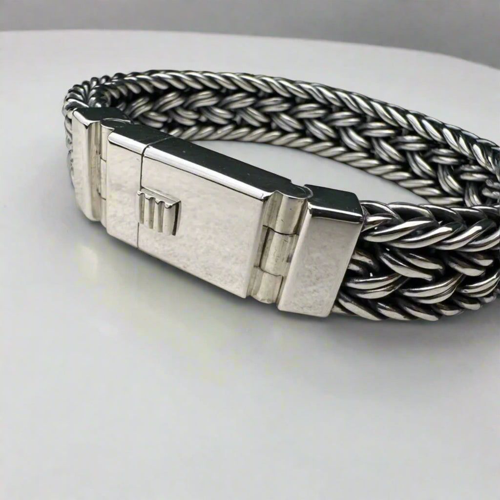 Men's Bracelet, 925' Sterling Silver Men's Bracelet, Silver Men's Bracelet, Men's Bangle Silver, Gift for Men, Silver 925'