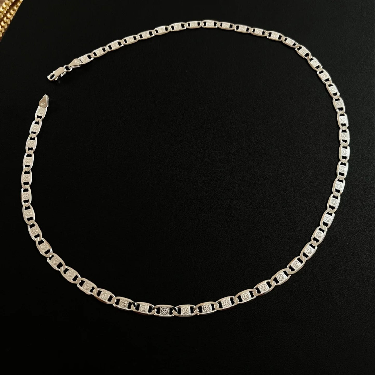 Men's Necklace Flate Link 22"