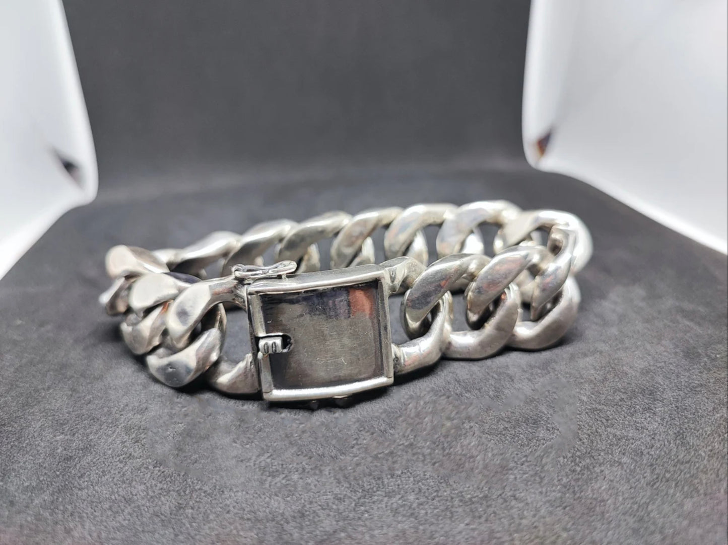 Real Silver Chunky Cuban Bracelet