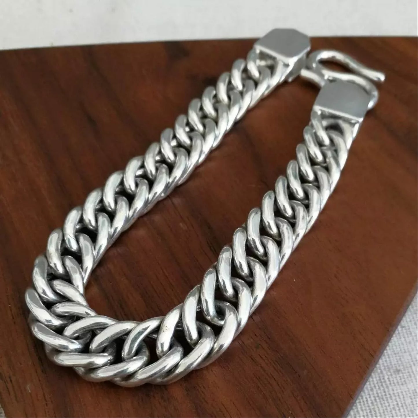 Geflochtenes flaches Panzerkettenarmband für Herren