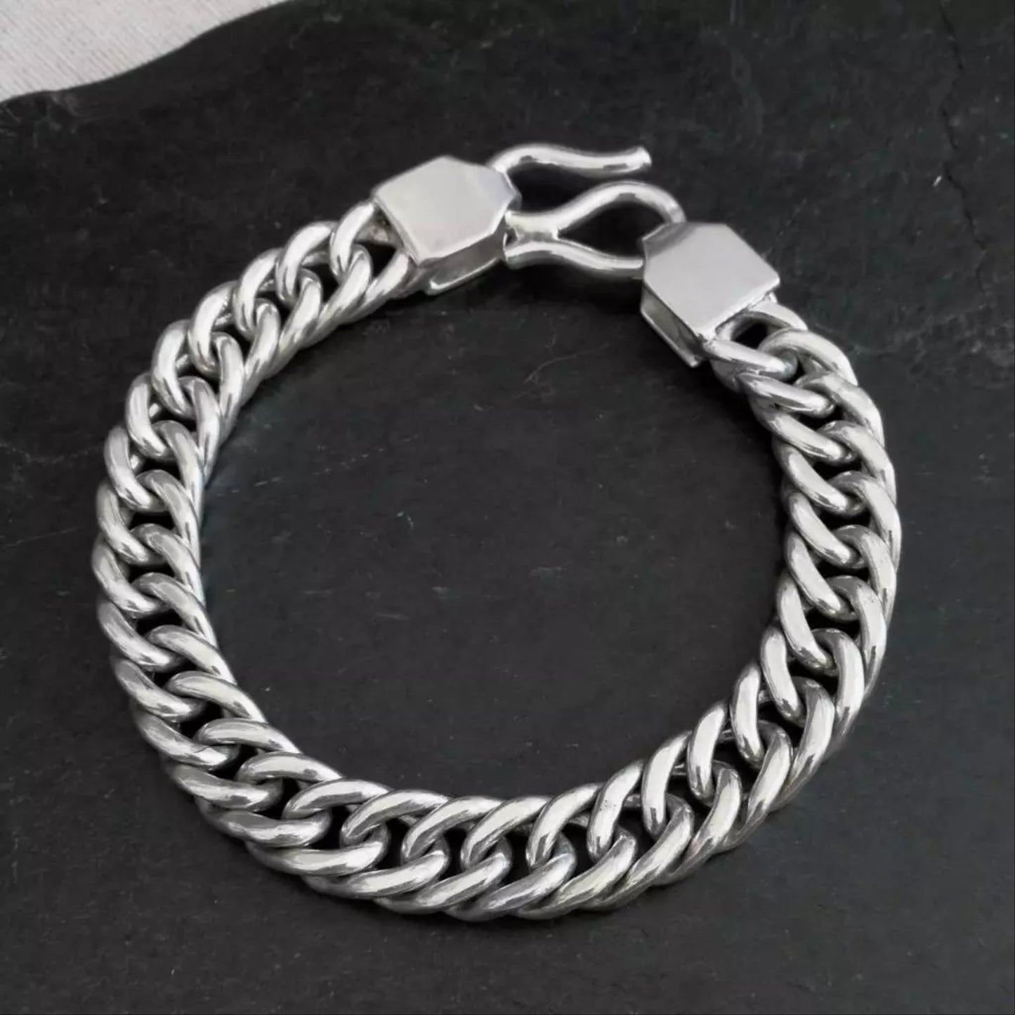 Geflochtenes flaches Panzerkettenarmband für Herren