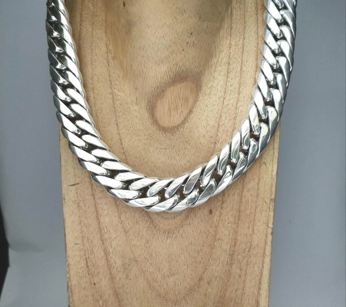 Heavy Link Wire Necklace Chain - SOLID 925 Sterling Silver. Totally Unique