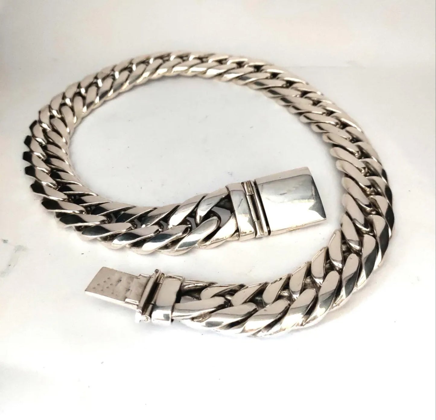 Heavy Link Wire Necklace Chain - SOLID 925 Sterling Silver. Totally Unique