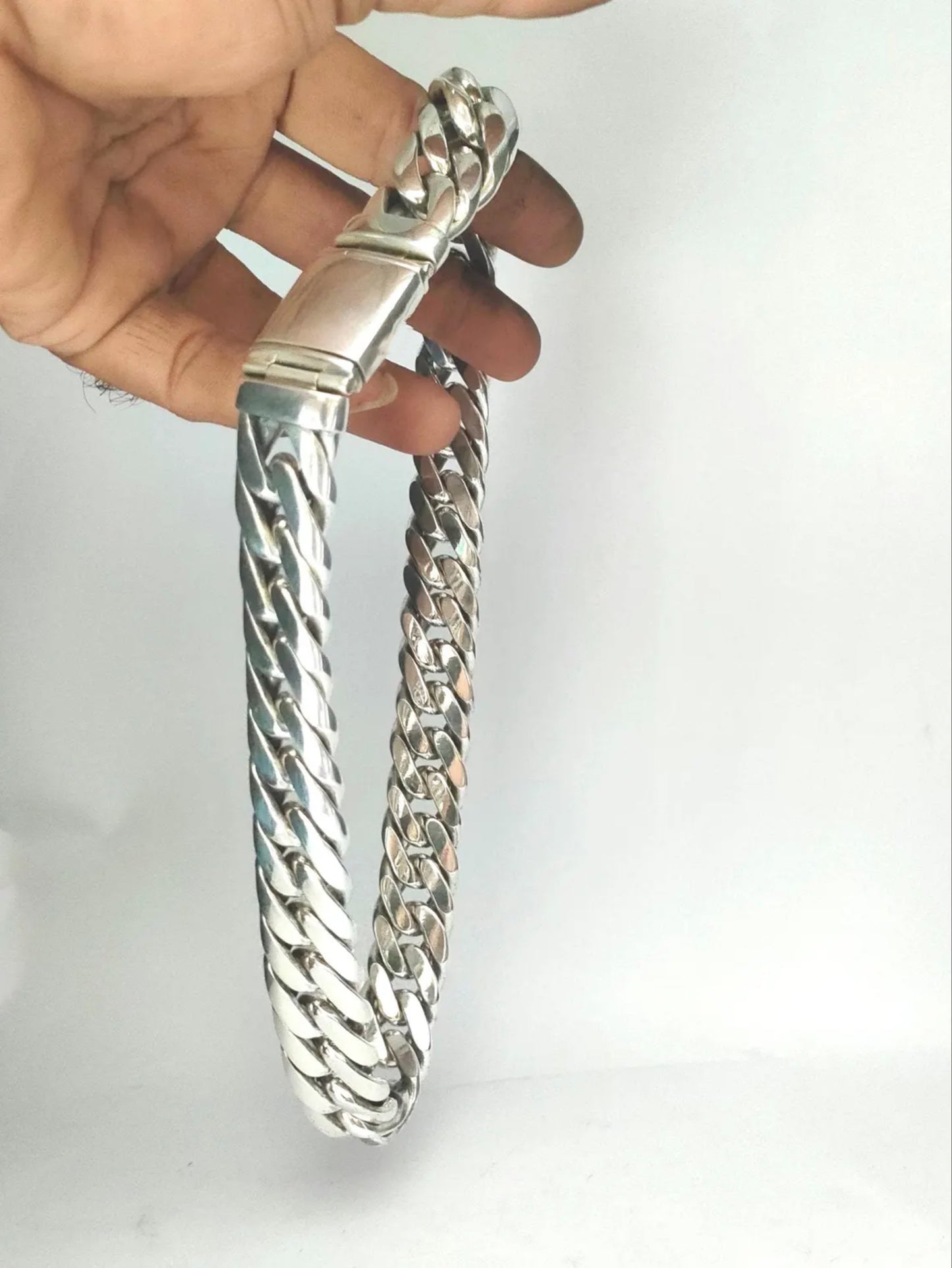 Heavy Link Wire Necklace Chain - SOLID 925 Sterling Silver. Totally Unique