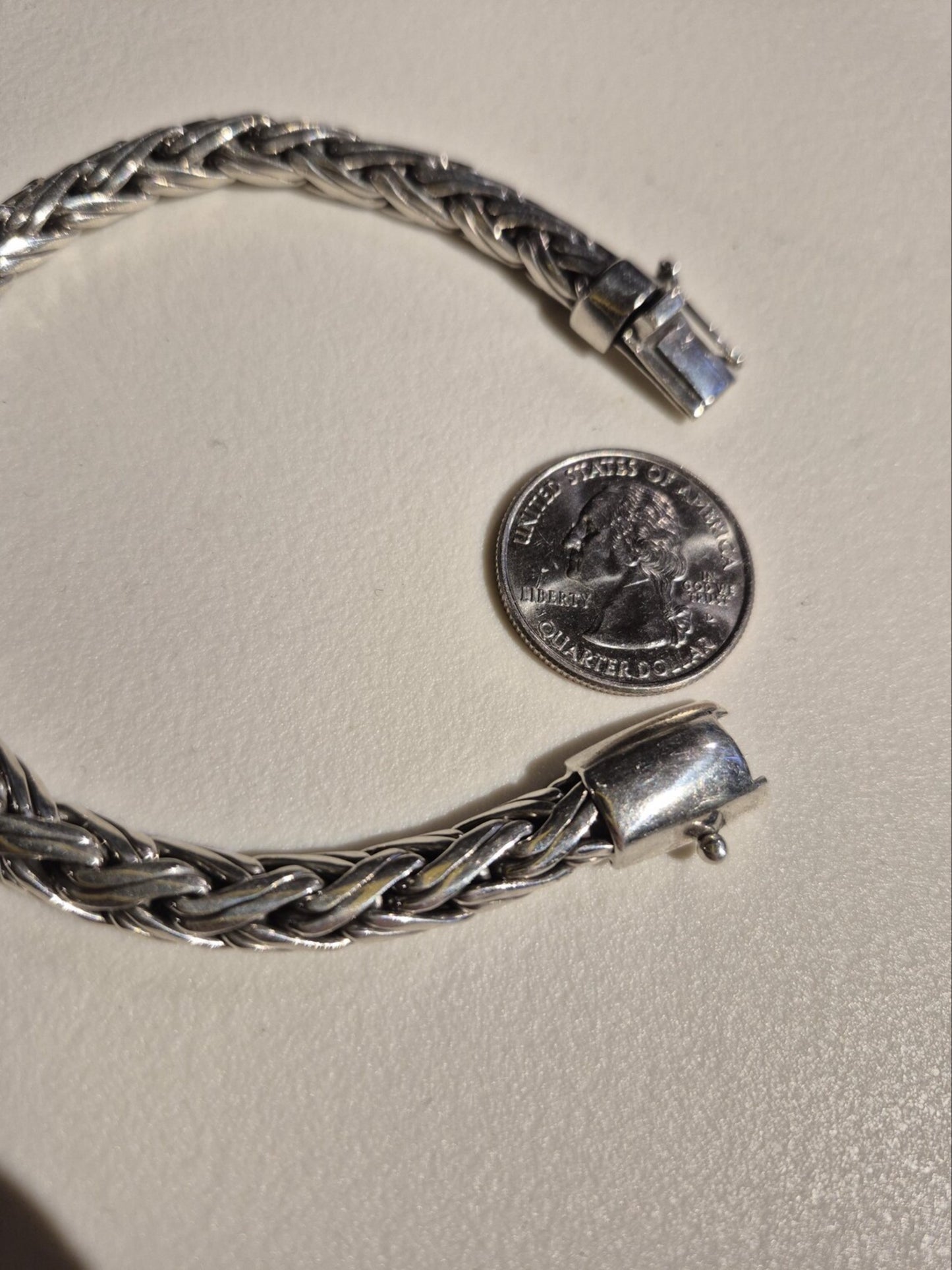 Double Rope Weave, Mens Borobudur Bracelet - 925 Solid Sterling Silver