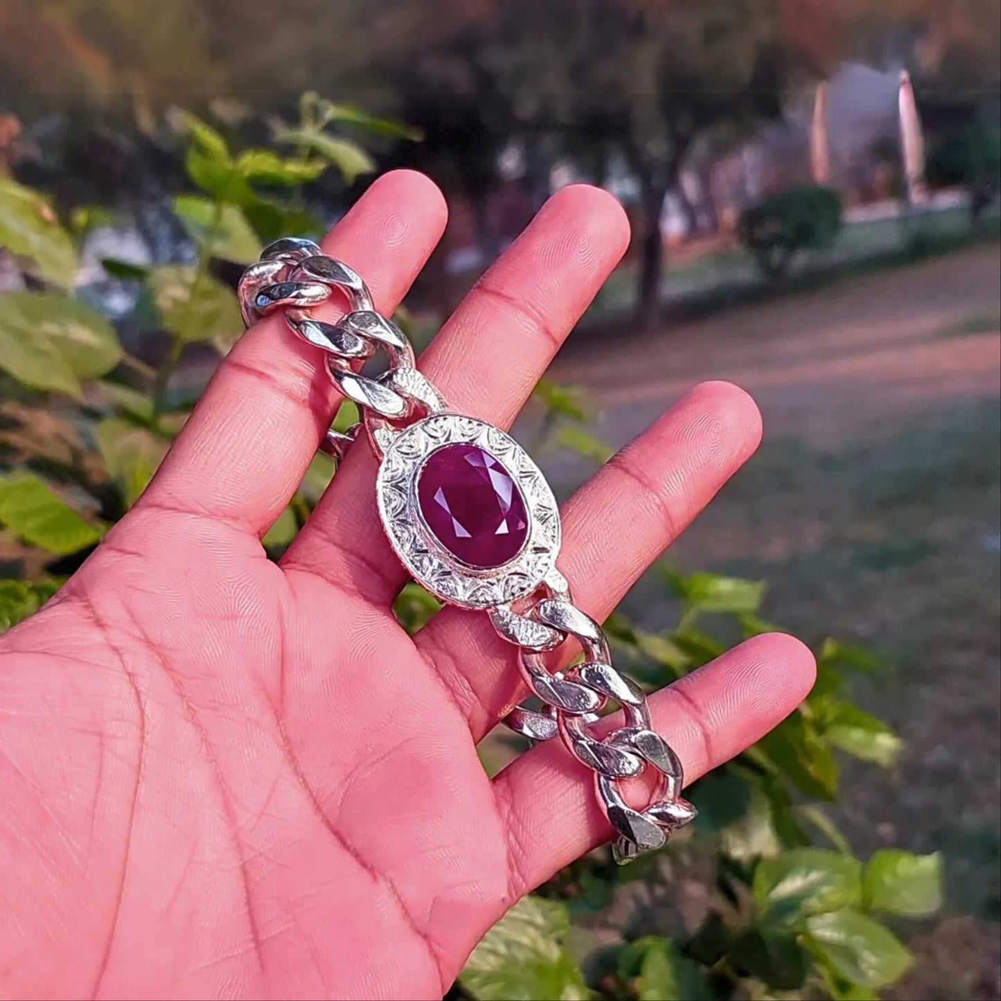 Ruby Bracelet for Men