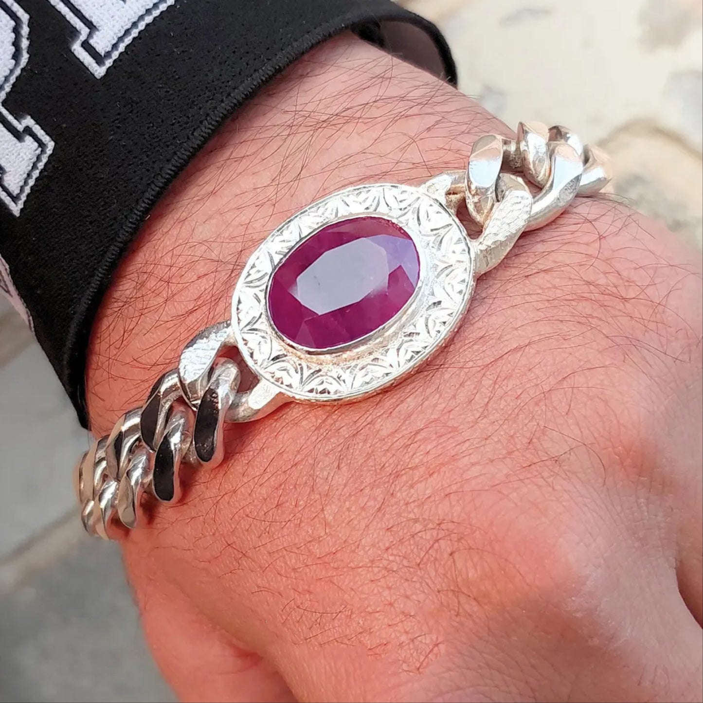 Ruby Bracelet for Men