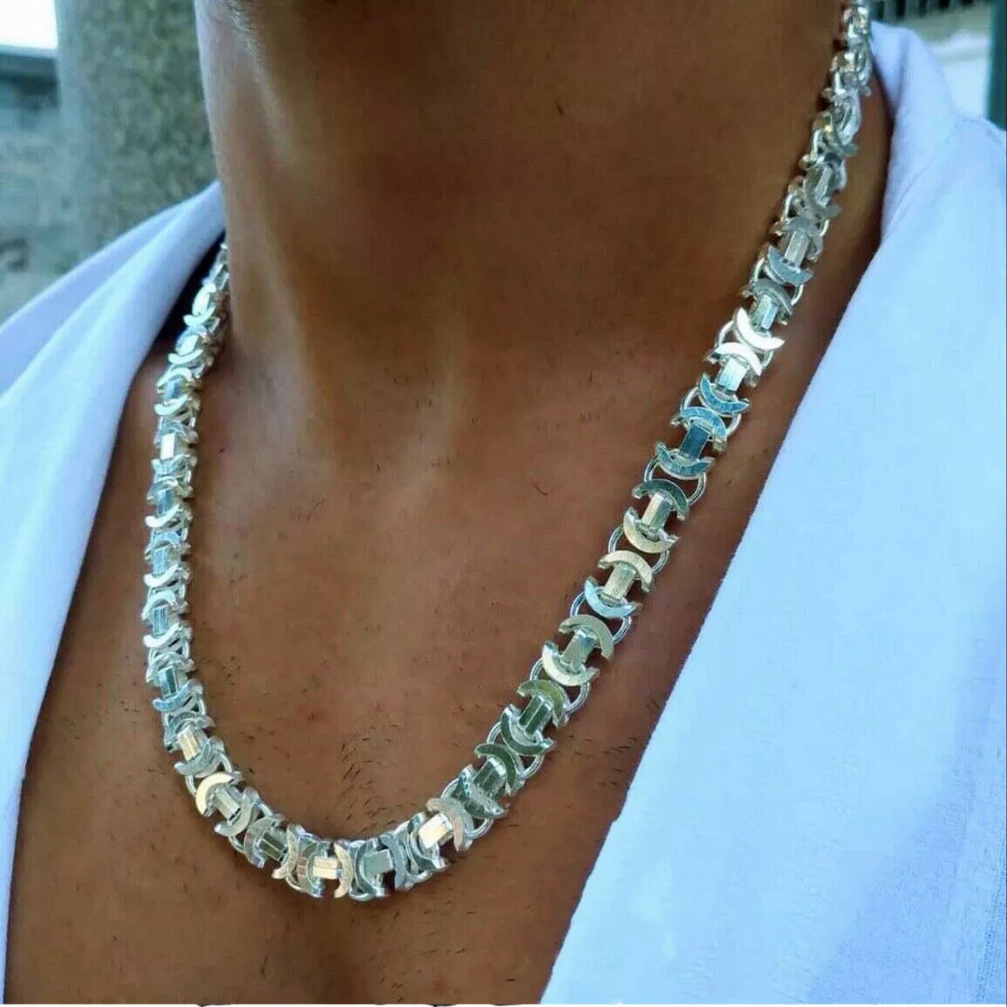 Men's 925 Silver King Chain -Graduation Gift 200gr