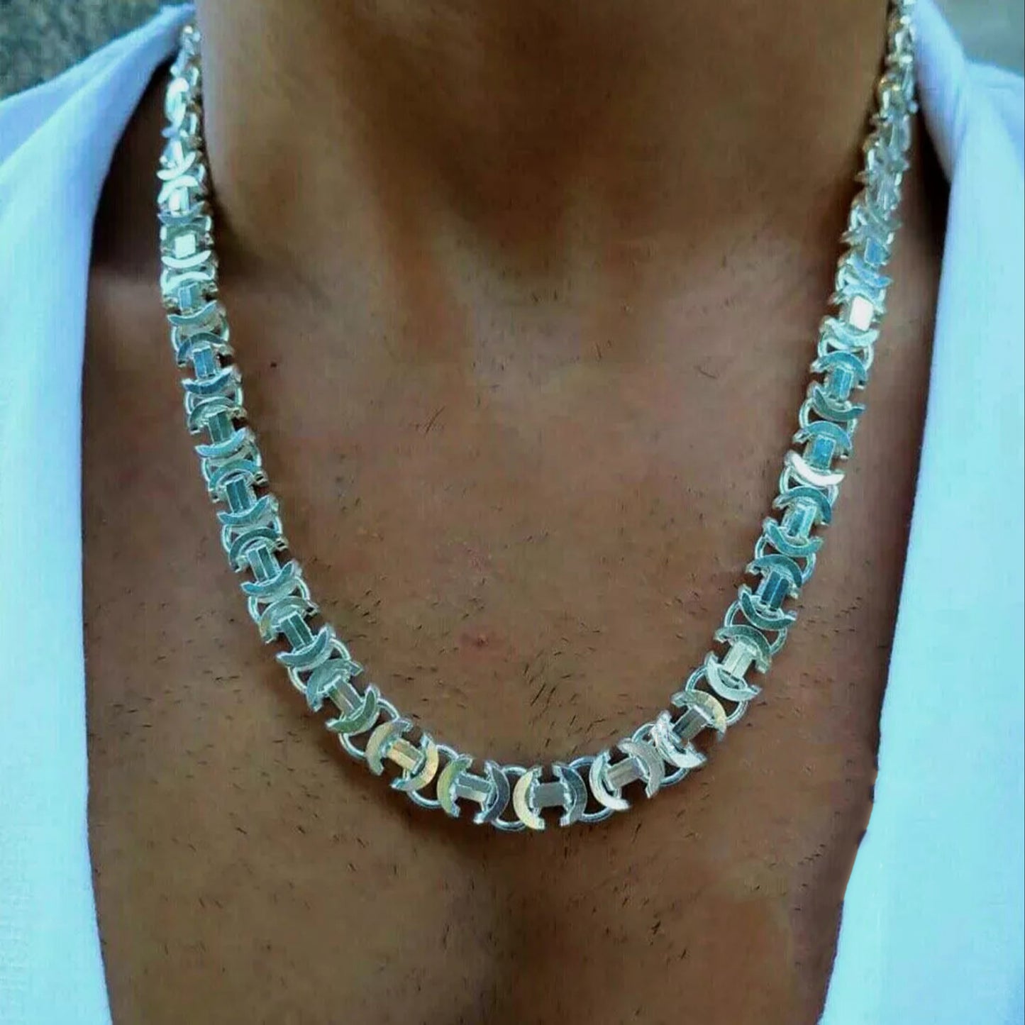 Men's 925 Silver King Chain -Graduation Gift 200gr