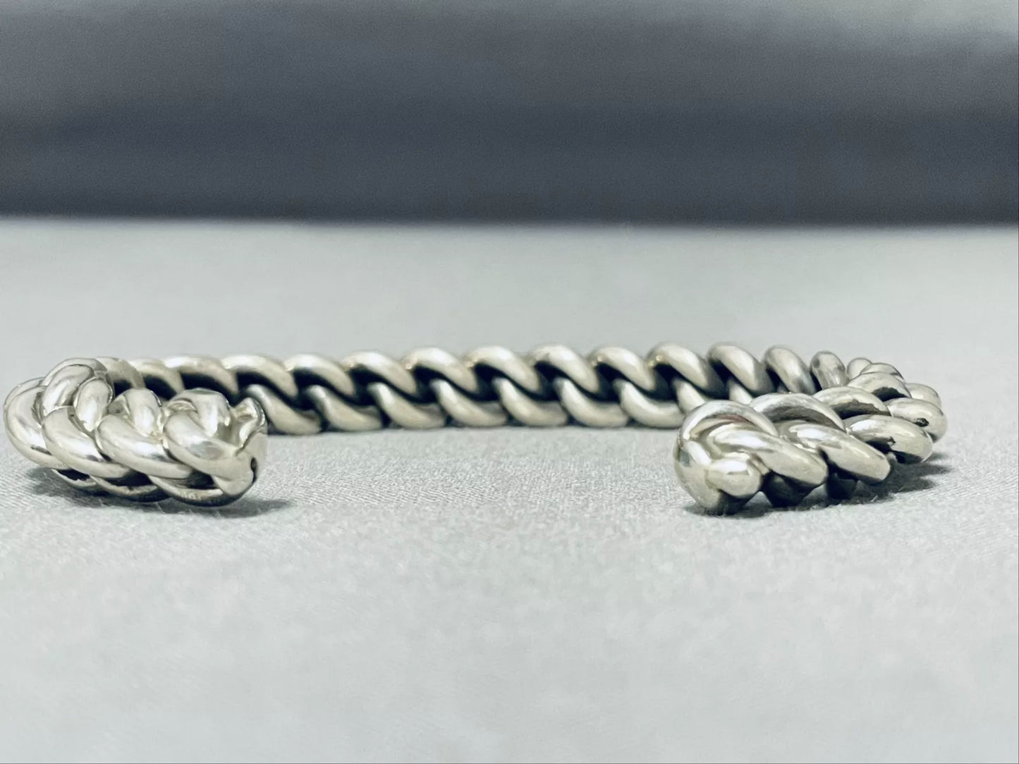 Sterling Silver Solid 2.5 oz + Anvil Hammered Torque Bangle- Heaviest Quality Twisted Bracelet