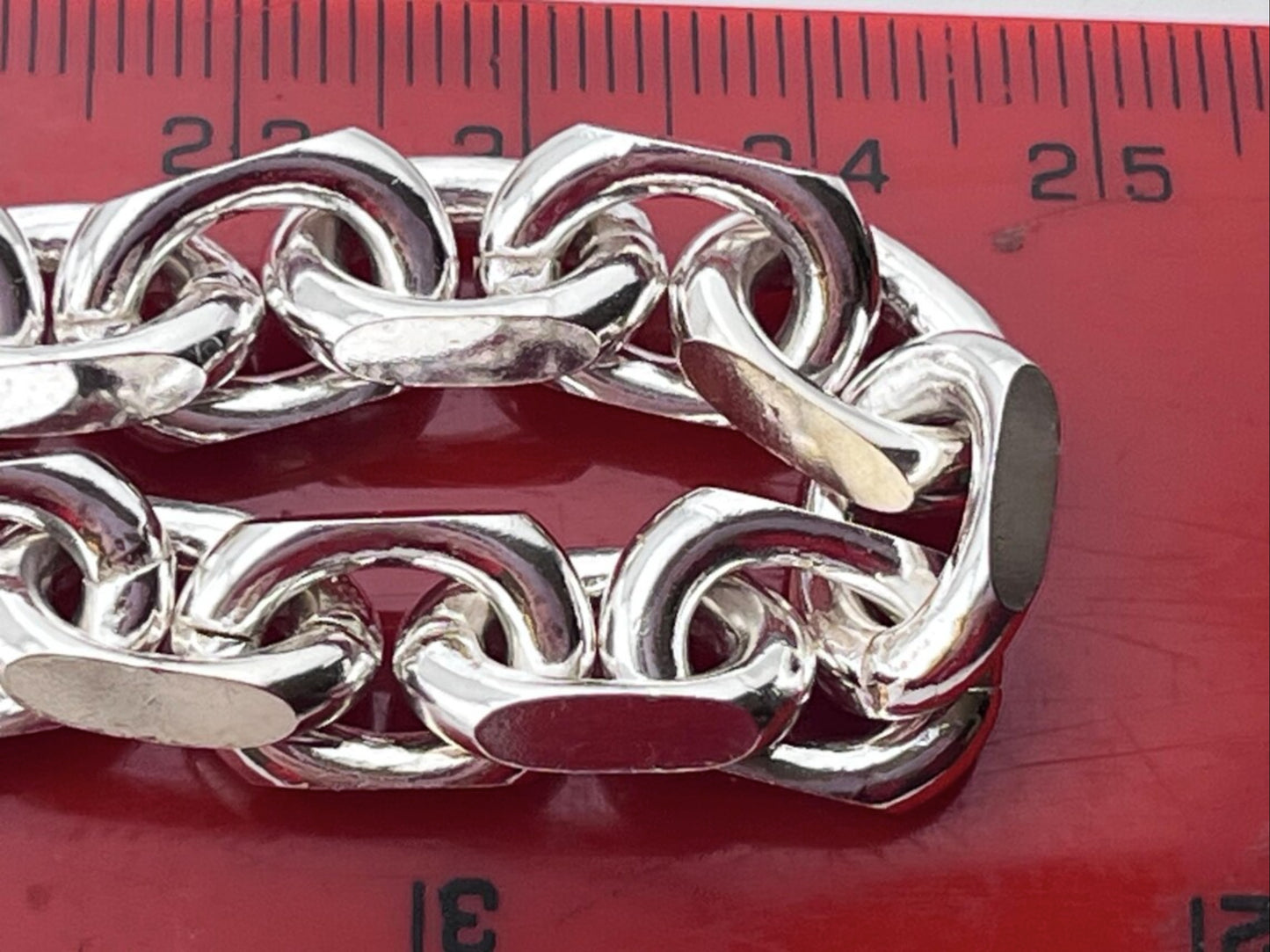 925 Silver Heavy Link Chain Men CU22