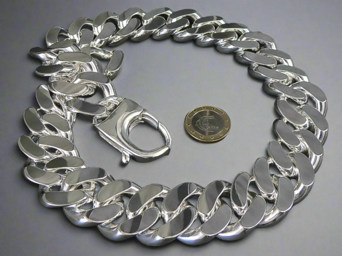 chunky heavy cuban curb link necklace