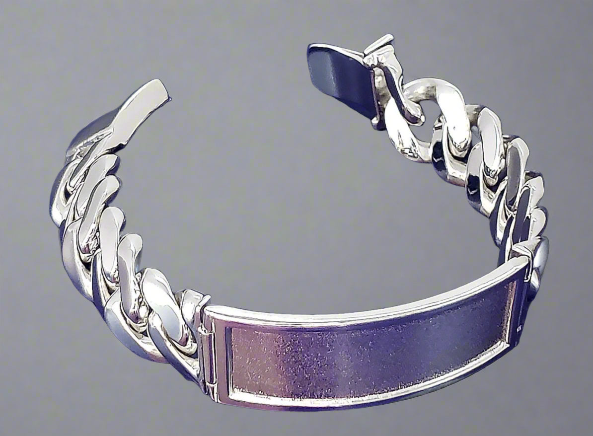 REAL-SILVER-ID-BRACELET-925 SILVER BRACELET