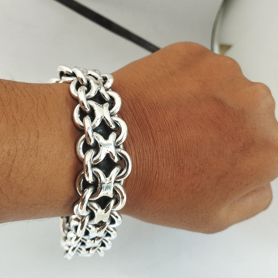 Unique, Heavy, Silver CHH91 Bracelet 20mm