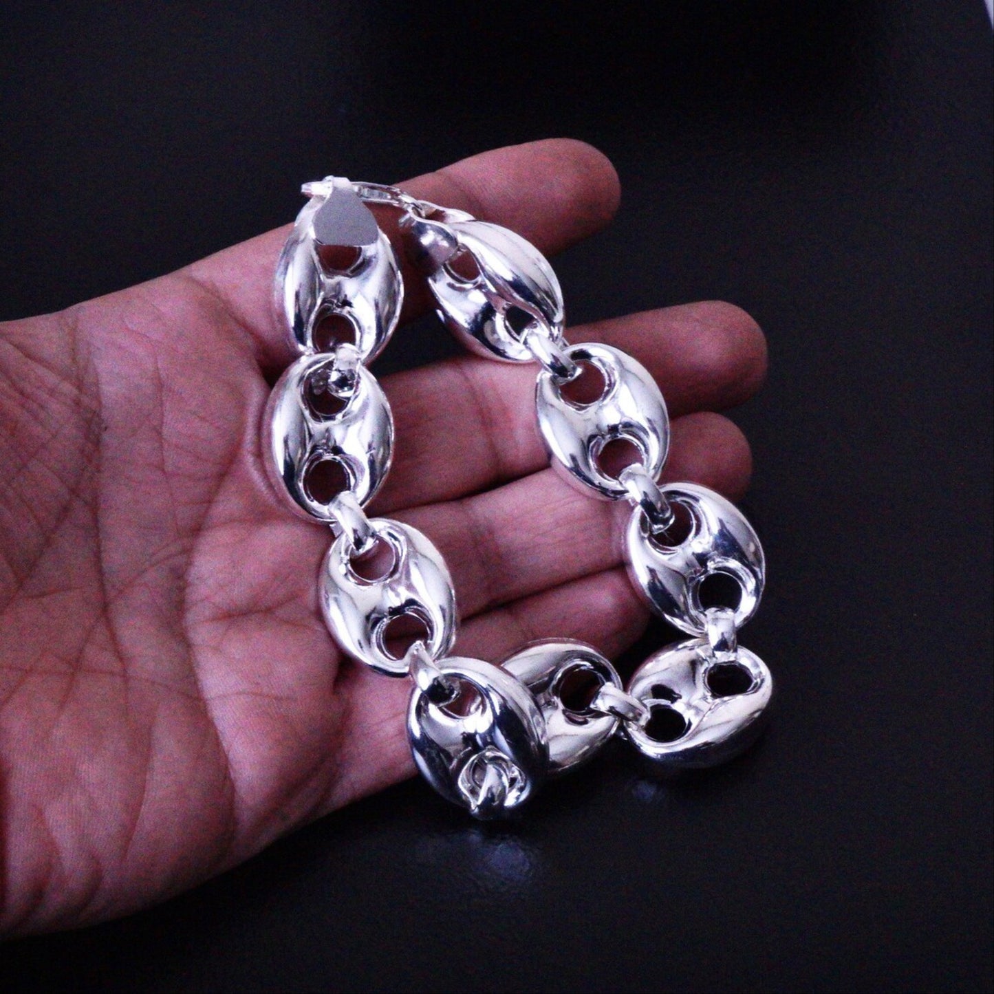 JUMBO Mariner Link Chain 925 Sterling Unique Bracelet