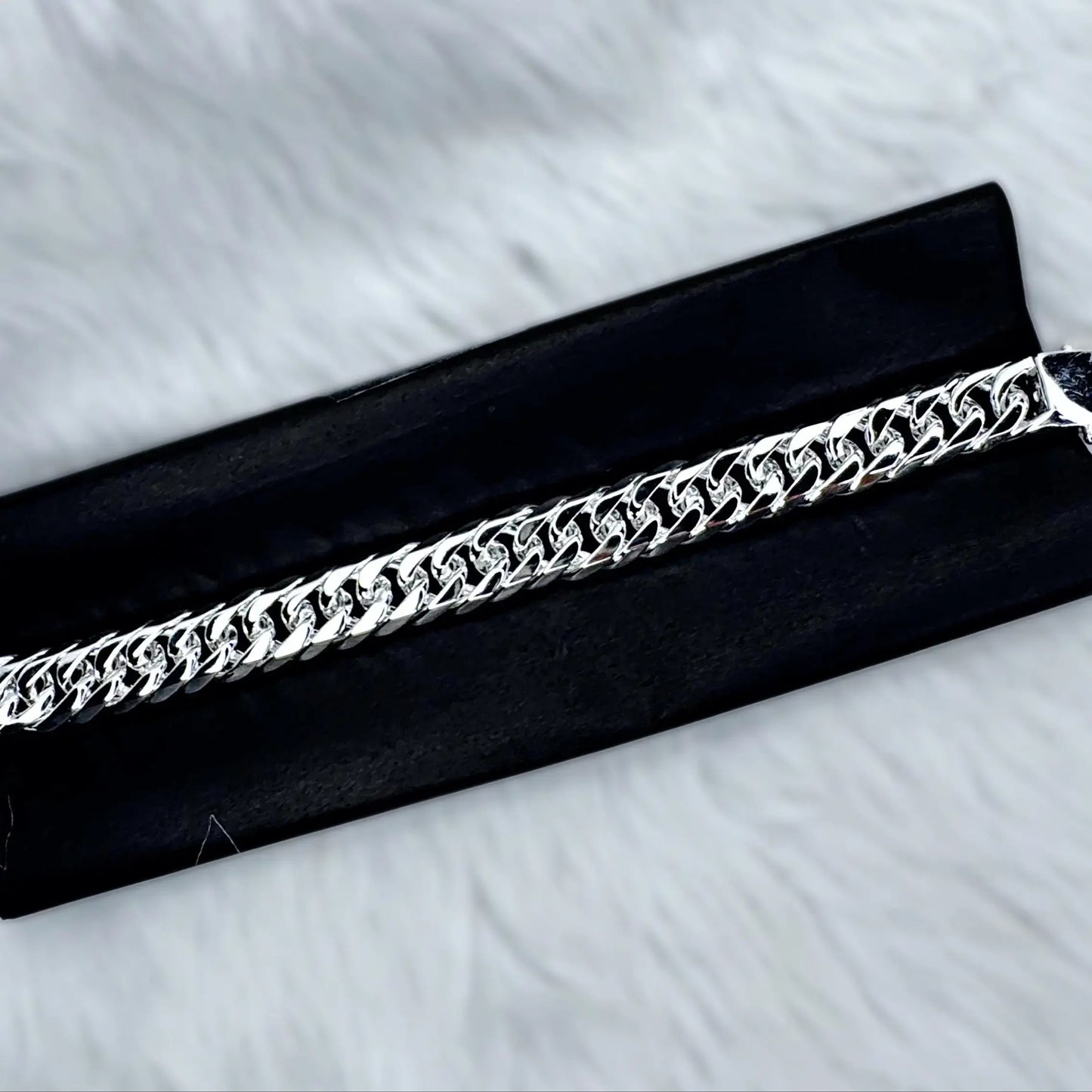 Men's 925 Silver Curb Link Bracelet CU221