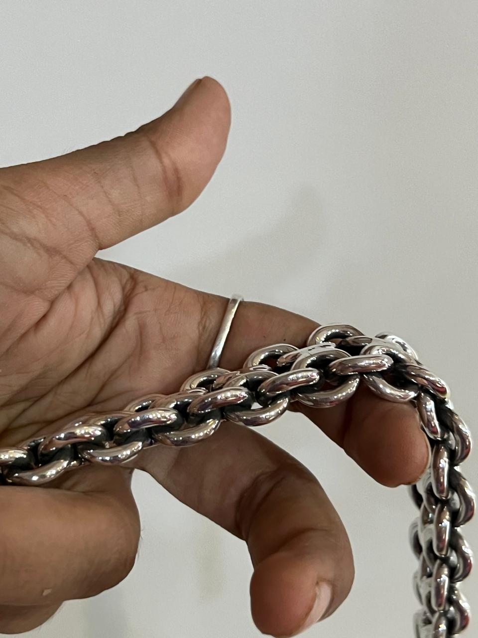 Massive men's silver bracelet Inspired Kharkov Bismarck 925S