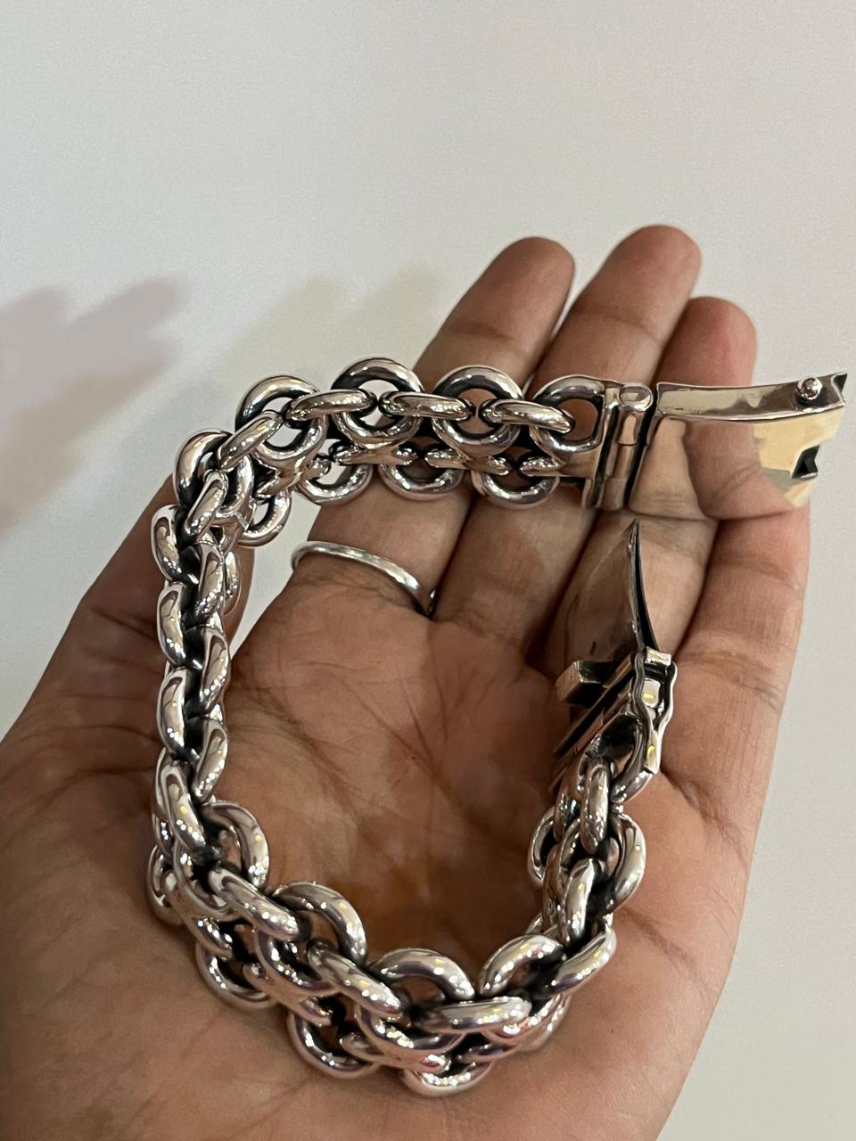 Massive men's silver bracelet Inspired Kharkov Bismarck 925S