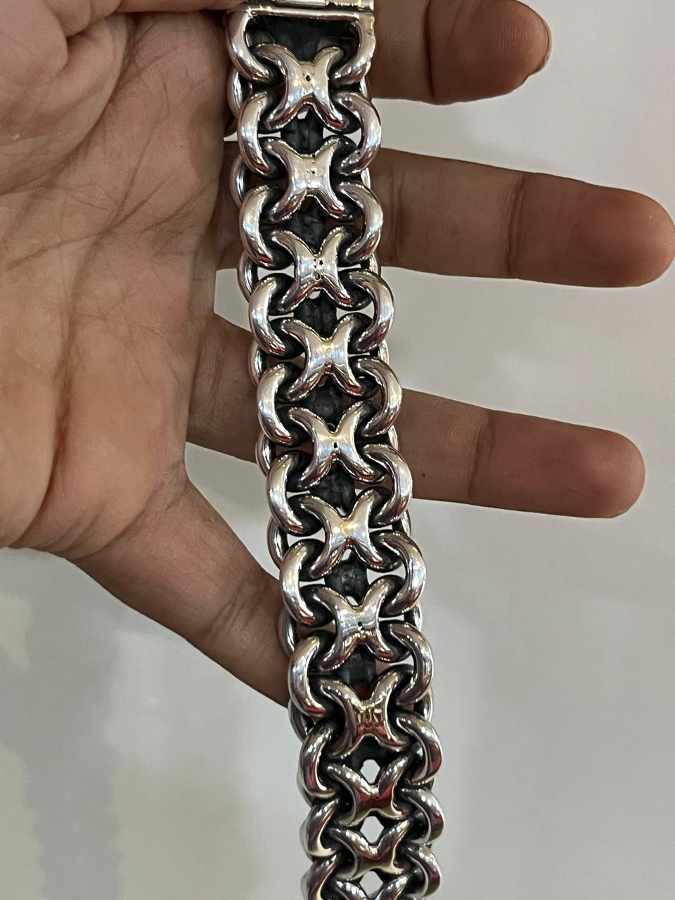 Massive men's silver bracelet Inspired Kharkov Bismarck 925S